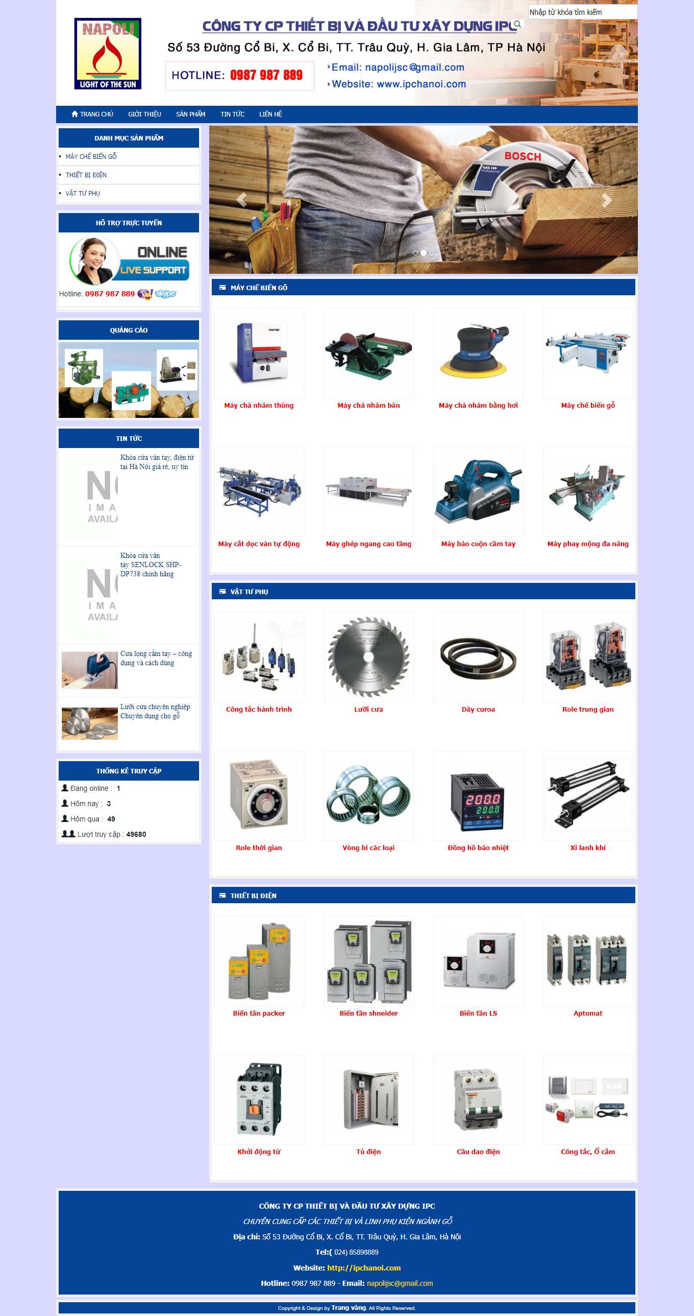 Thiết kế Web bán hàng miễn phí ipchanoi.com