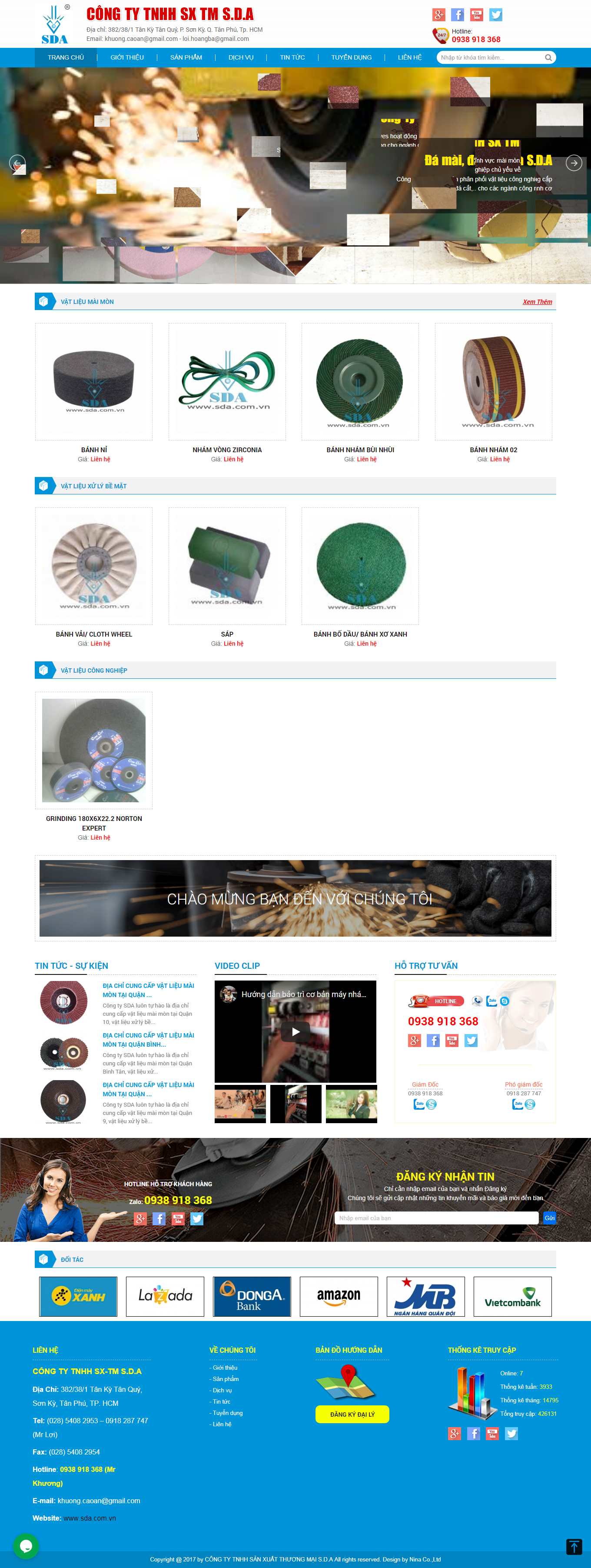 Thiết kế Web bán hàng miễn phí sda.com.vn