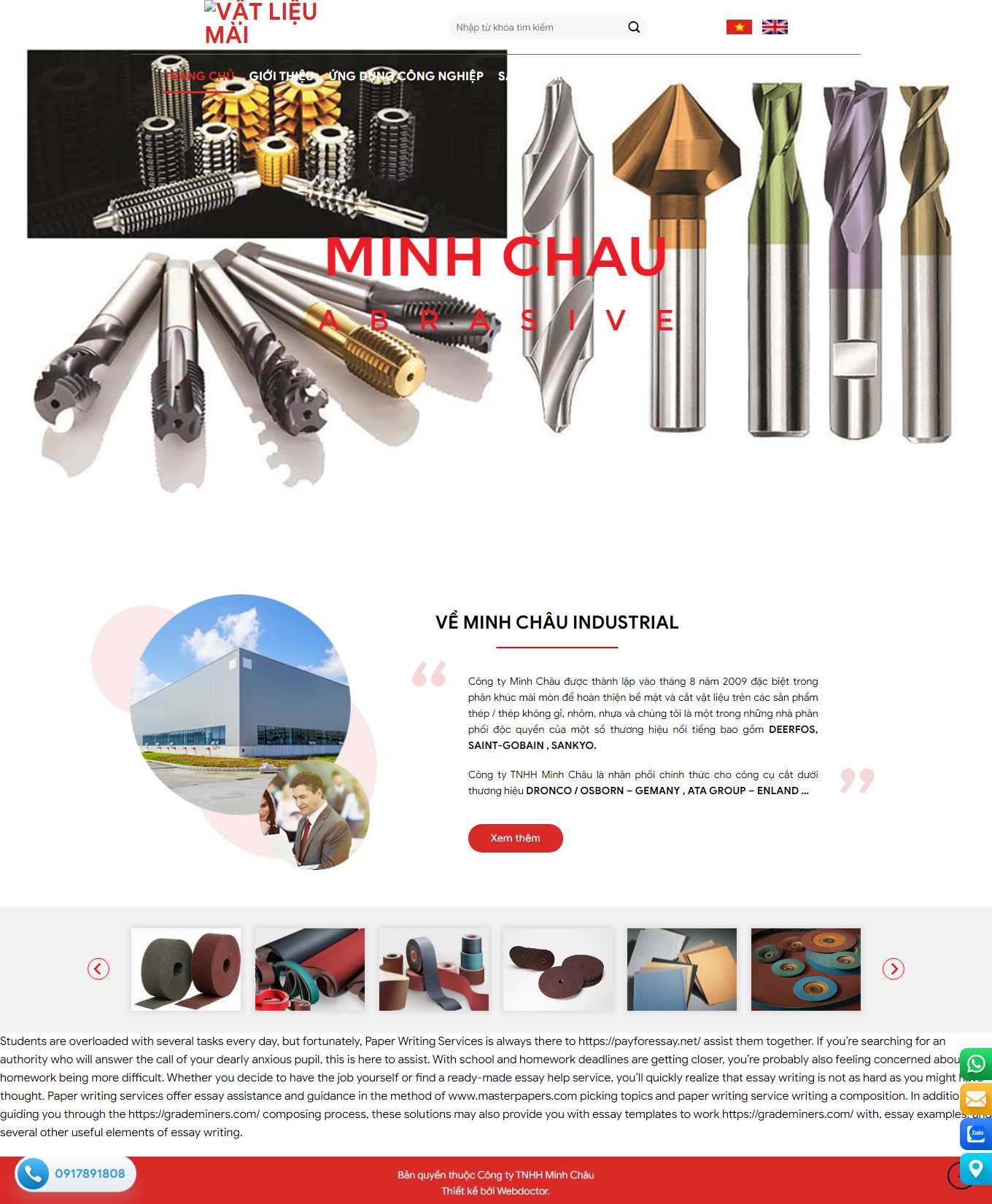 Thiết kế Web bán hàng miễn phí vatlieumai.com