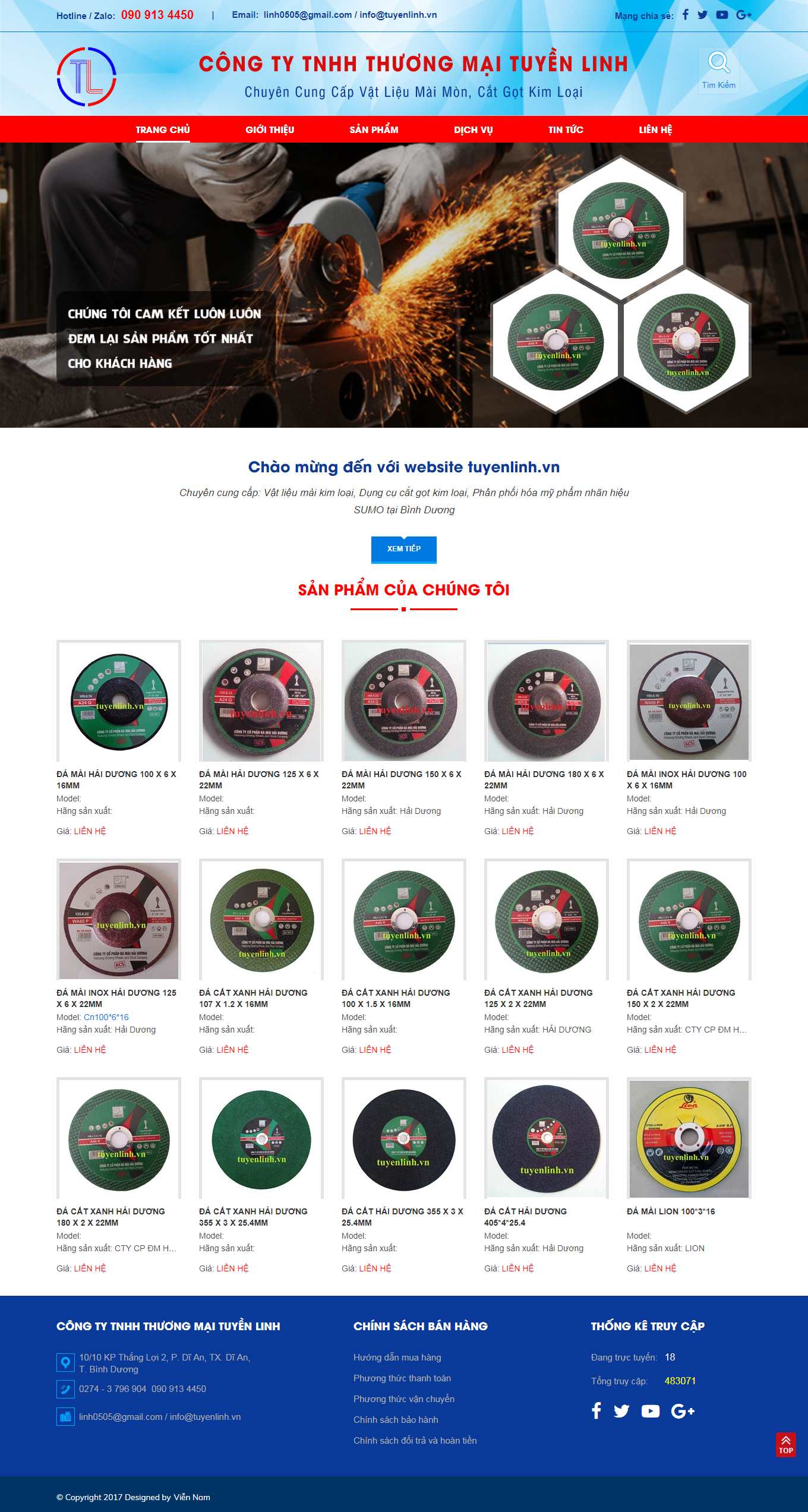 Thiết kế Web bán hàng miễn phí tuyenlinh.vn