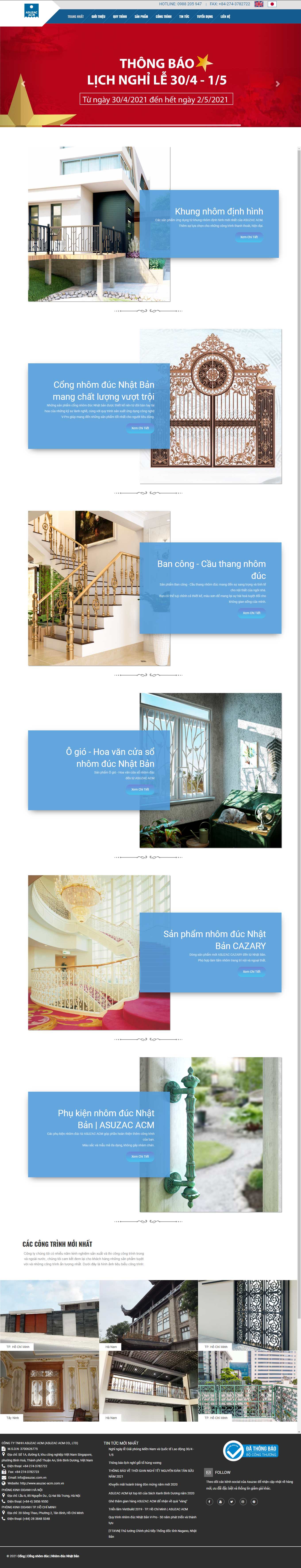 Thiết kế Web bán hàng miễn phí asuzac-acm.com.vn