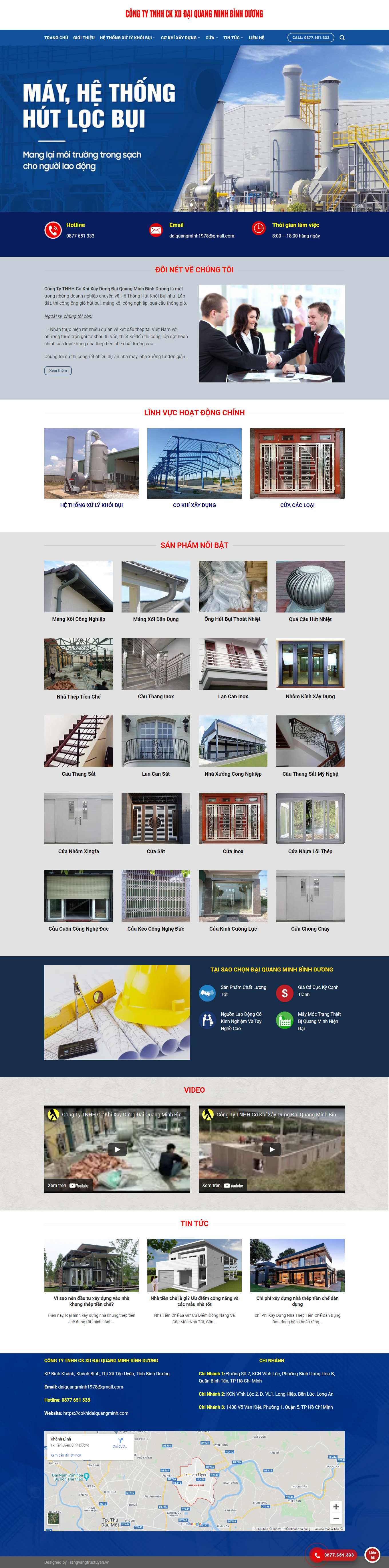 Thiết kế Web bán hàng miễn phí cokhidaiquangminh.com