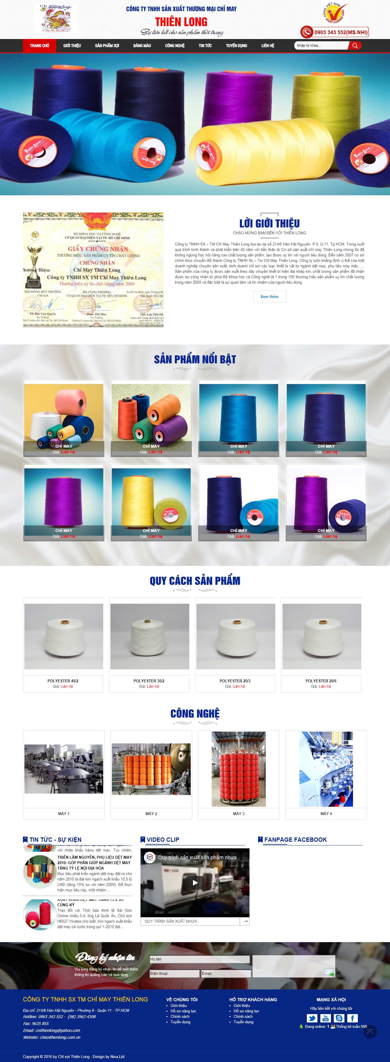 Thiết kế Web bán hàng miễn phí chisoithienlong.com.vn