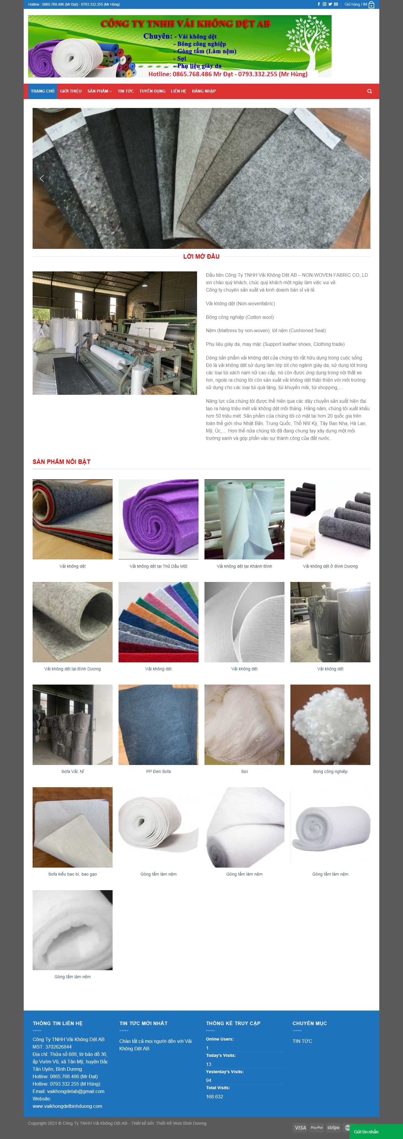 Thiết kế Web chuyên nghiệp giá rẻ vaikhongdetbinhduong.com