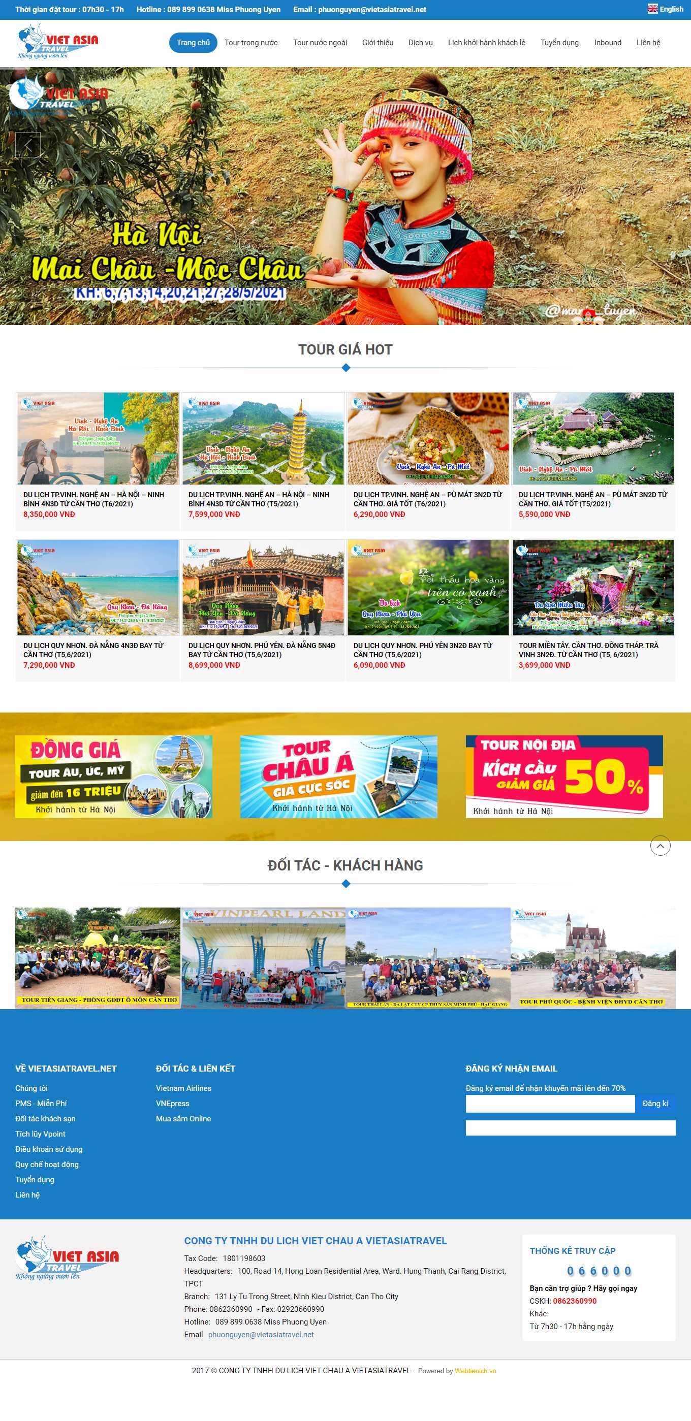 Thiết kế Web du lịch chuyên nghiệp vietasiatravel.net