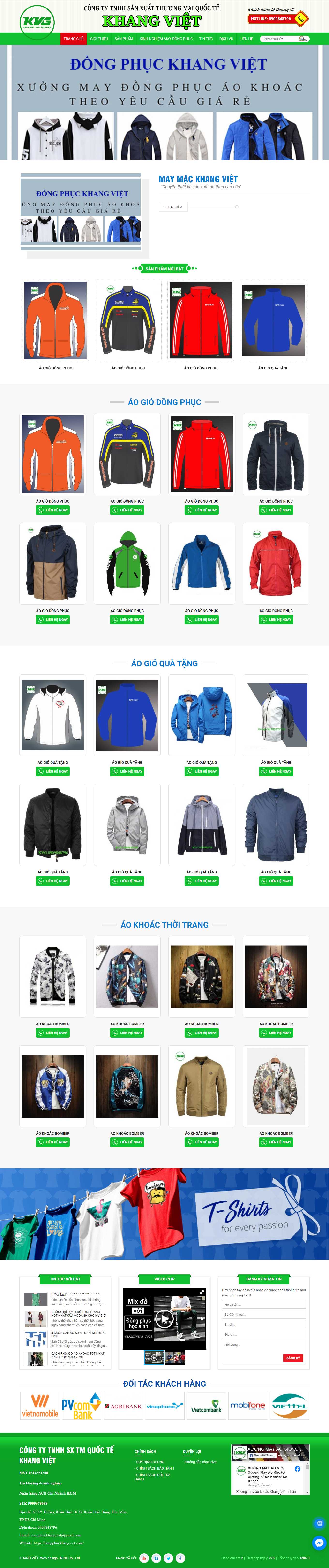 Thiết kế Web bán hàng trực tuyến dongphuckhangviet.com