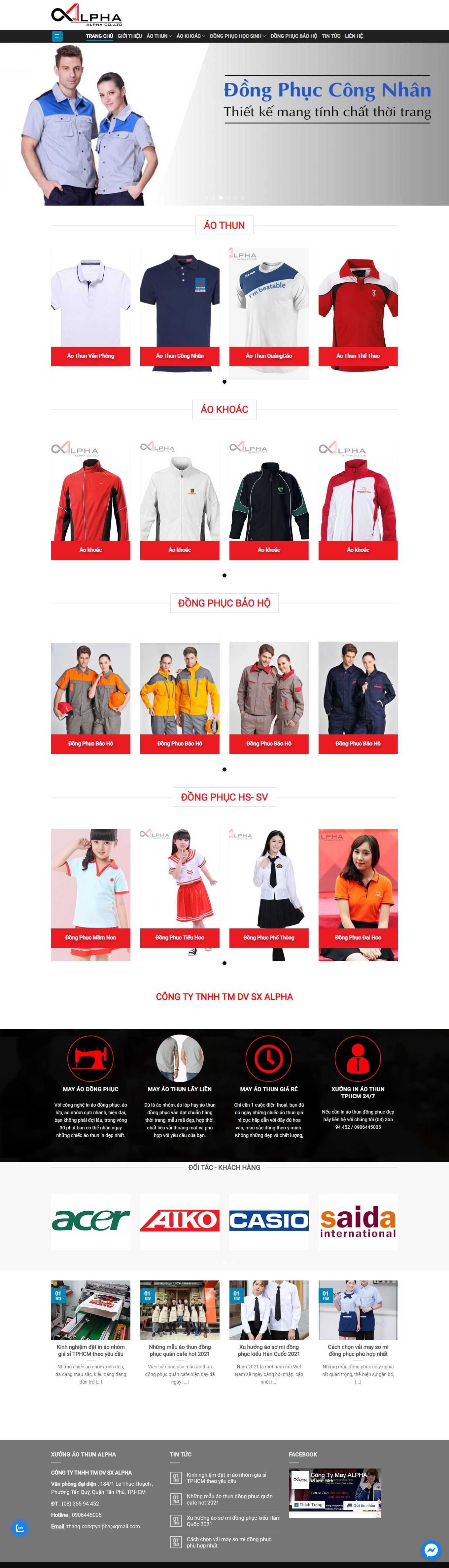 Thiết kế Web bán hàng trực tuyến mayalpha.com