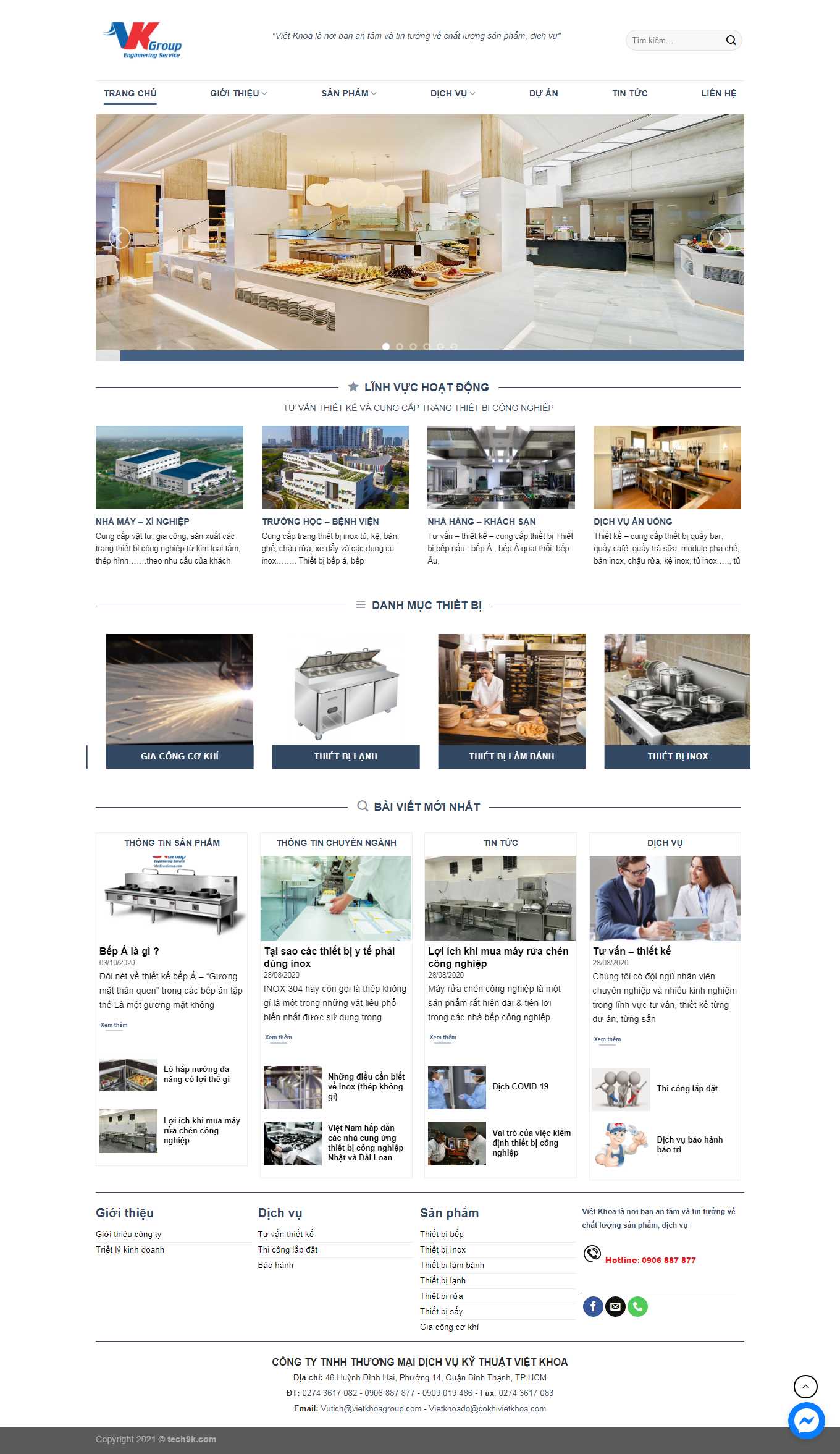 Thiết kế Web bán hàng trực tuyến vietkhoagroup.com