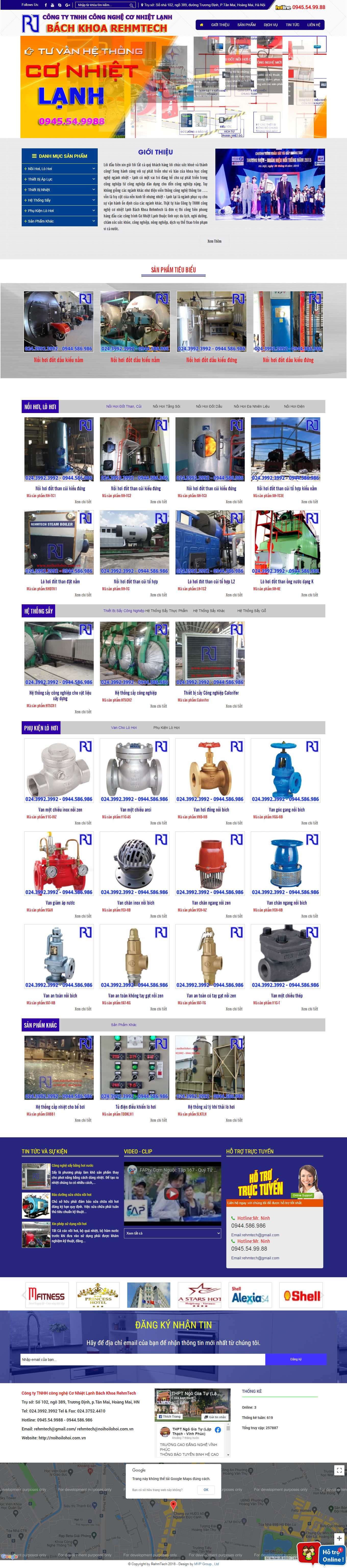 Thiết kế Web giới thiệu sản phẩm noihoilohoi.com.vn