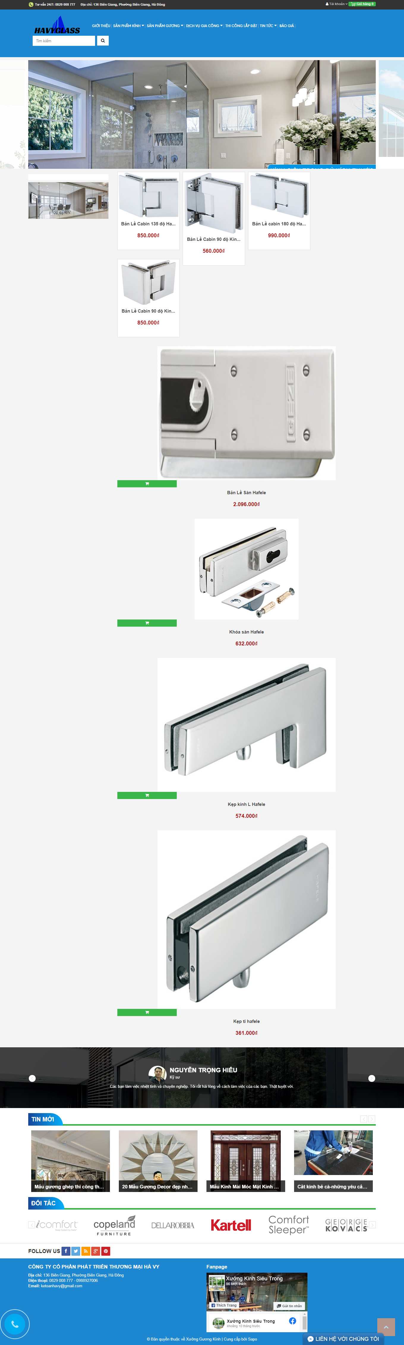 Thiết kế Web giới thiệu doanh nghiệp havyglass.com