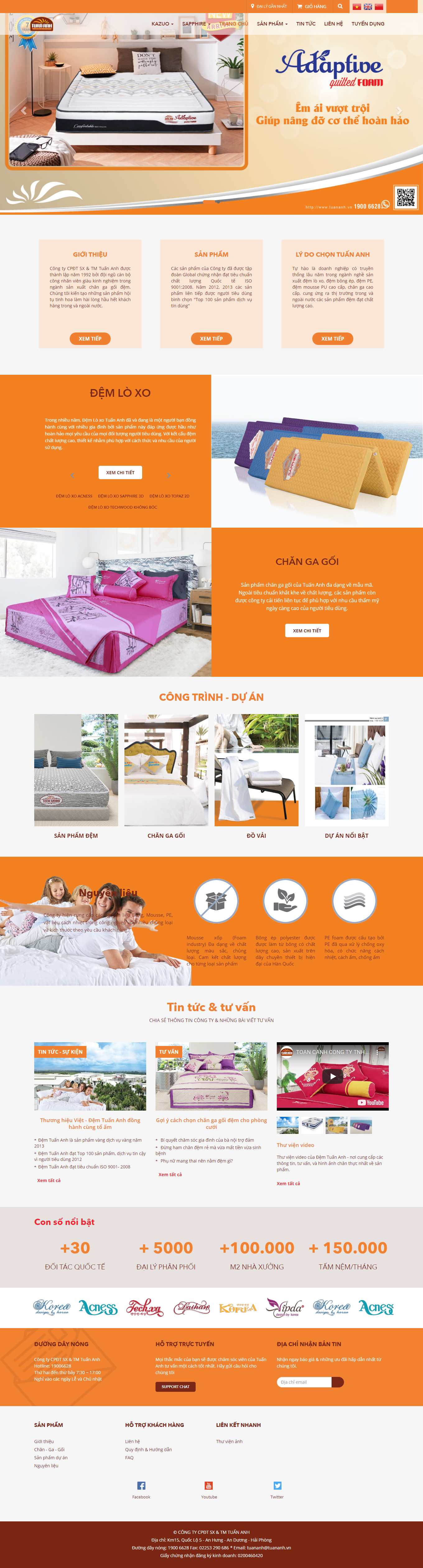 Thiết kế Web giới thiệu doanh nghiệp tuananh.vn