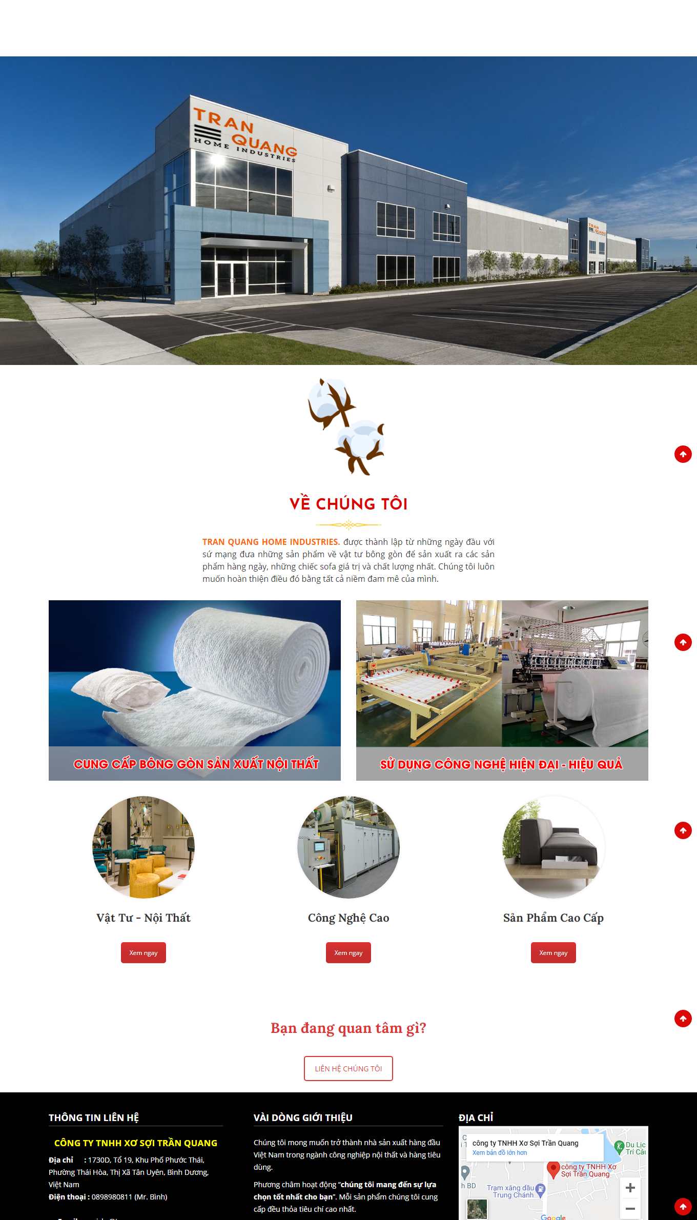 Thiết kế Web giới thiệu doanh nghiệp tranquangcorp.com