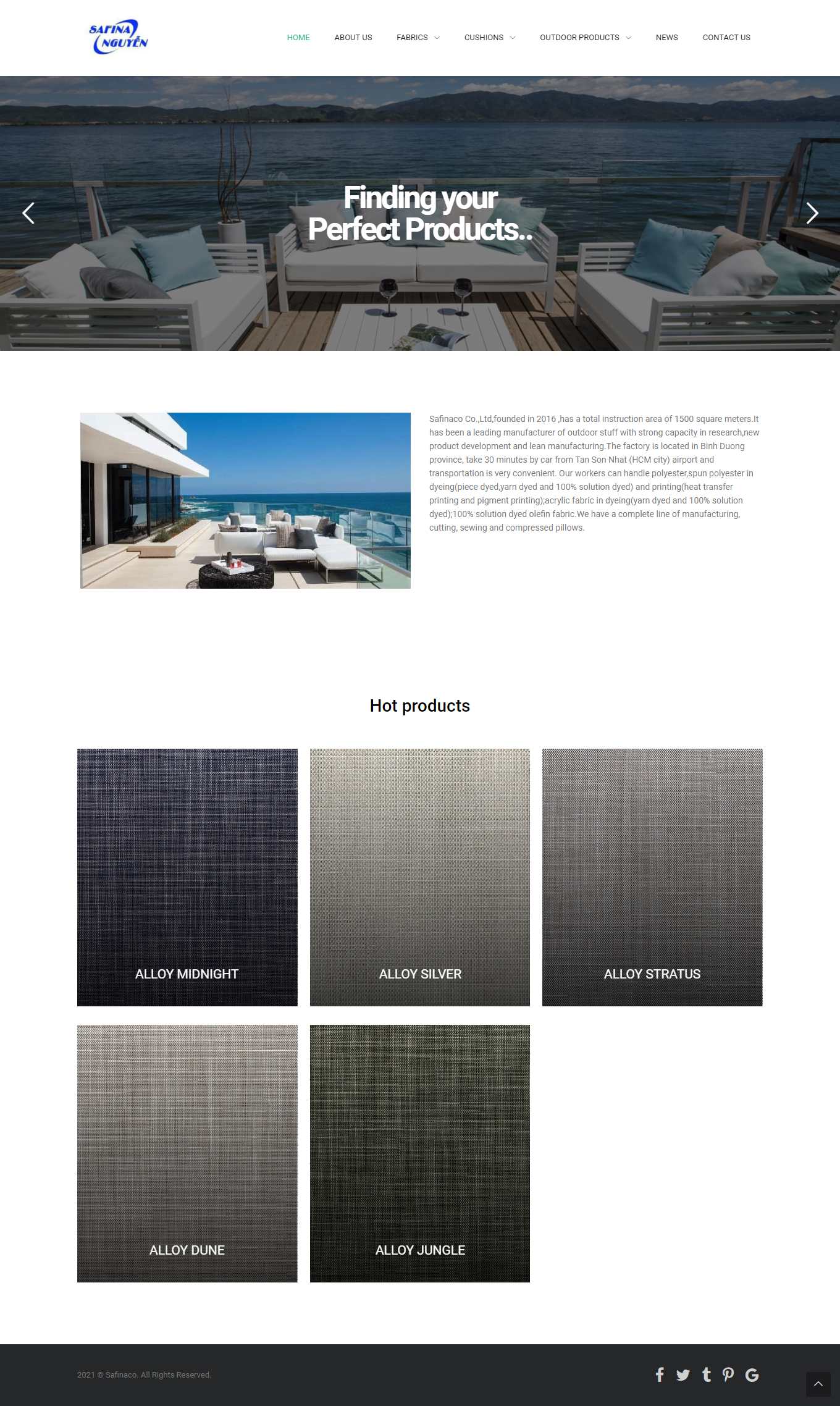 Thiết kế Web giới thiệu doanh nghiệp safinaco.com