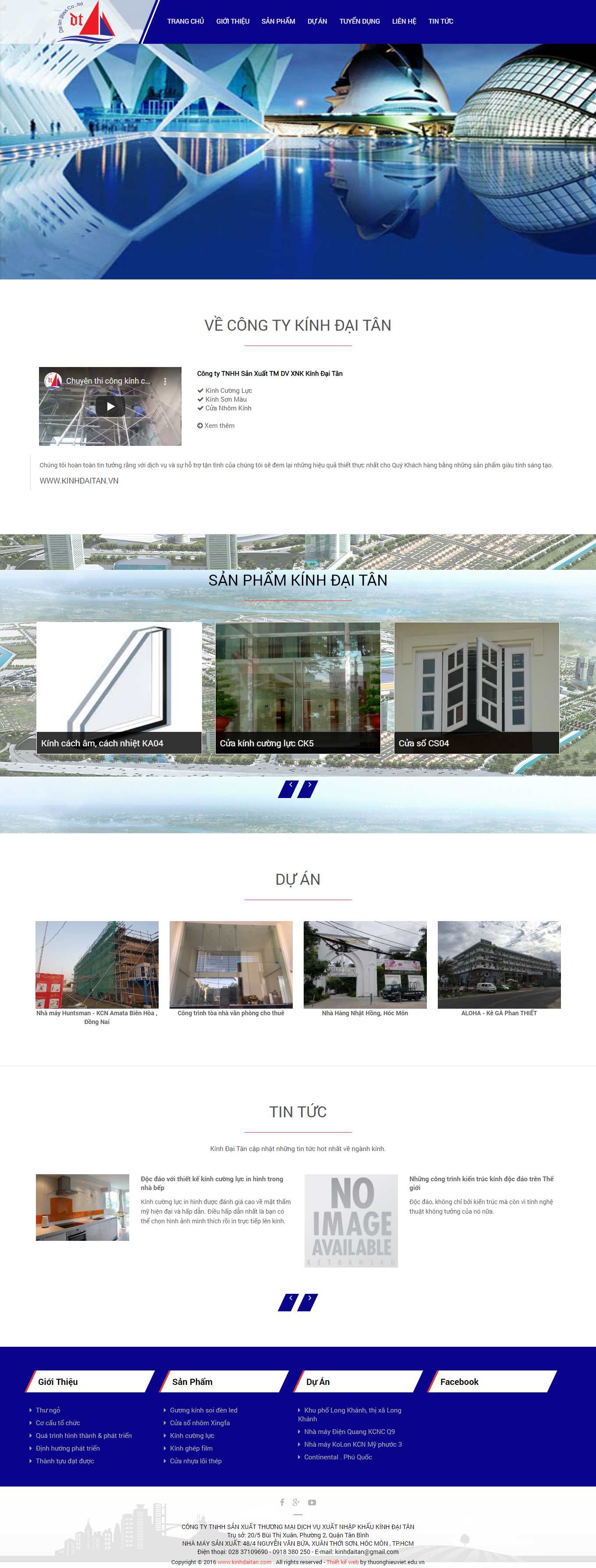 Thiết kế Web giới thiệu doanh nghiệp kinhdaitan.com