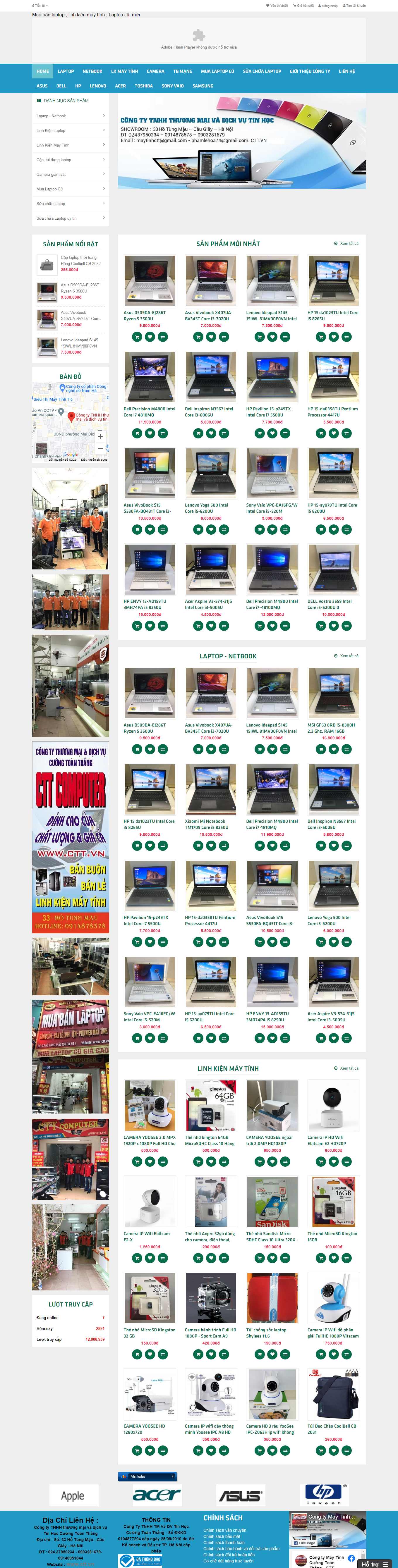 Thiết kế Web máy tính kỹ thuật số ctt.vn