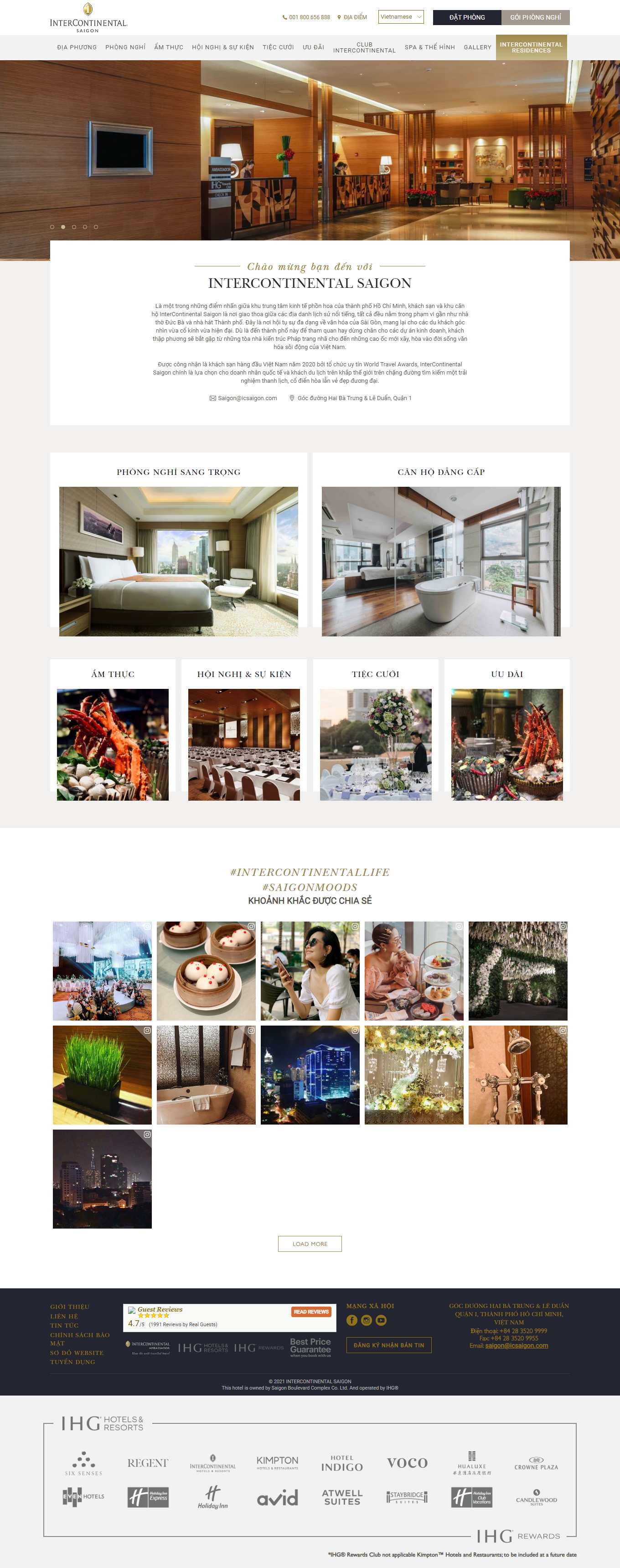 Thiết kế Web nhà hàng quán cafe quán ăn icsaigon.com