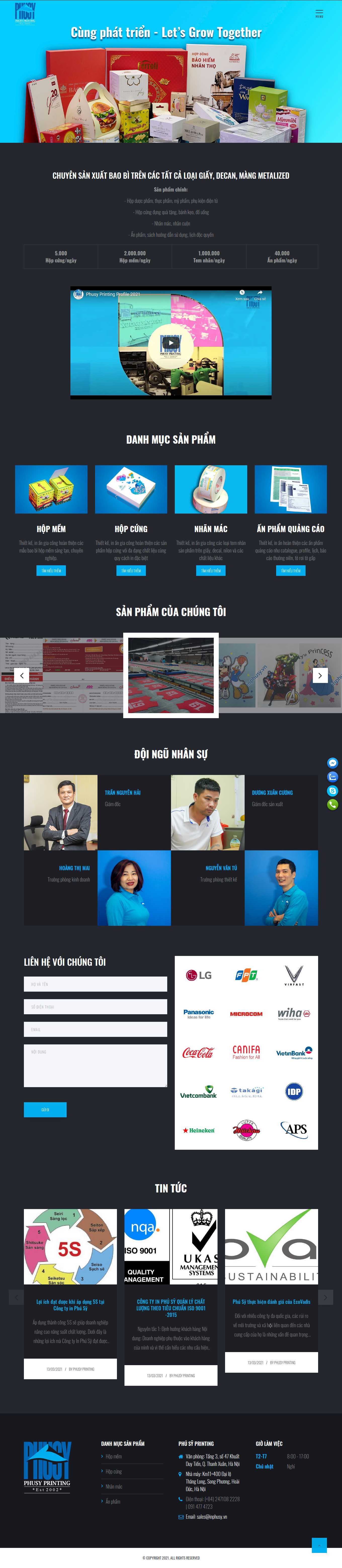 Thiết kế Web thiết kế in ấn inphusy.vn
