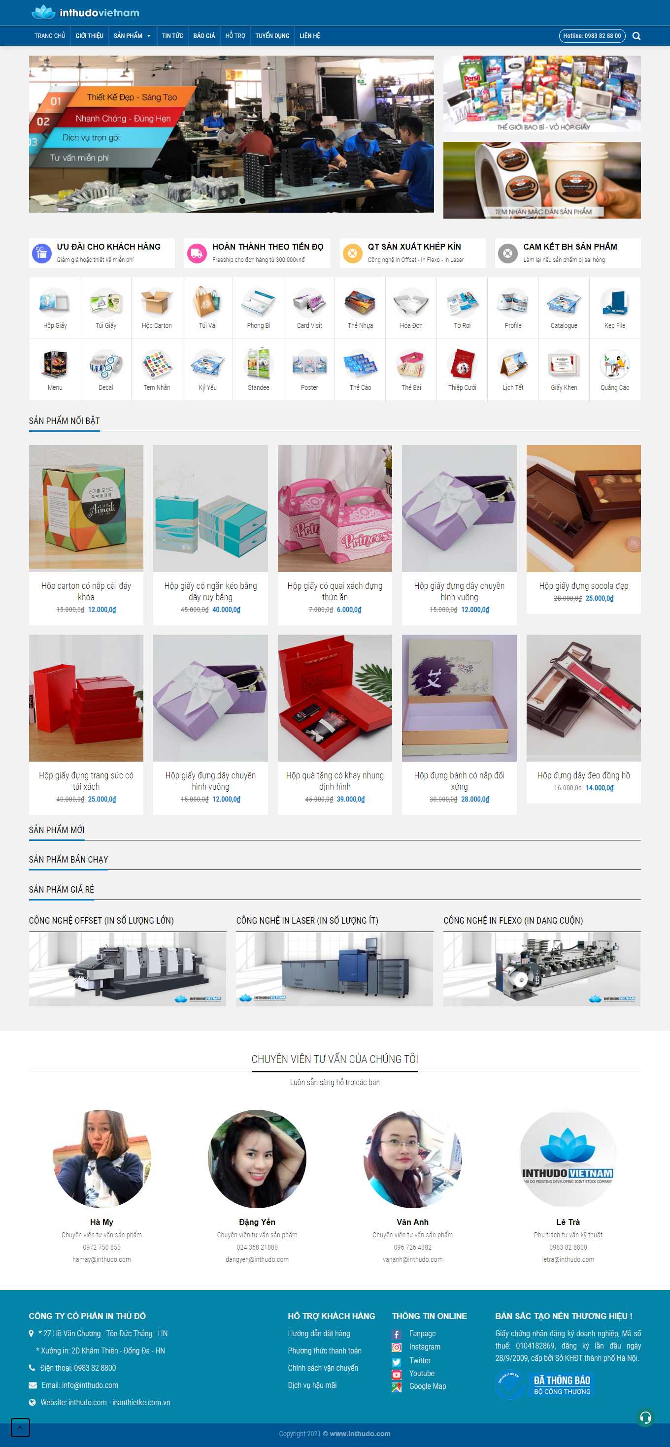 Thiết kế Web thiết kế in ấn inthudo.com