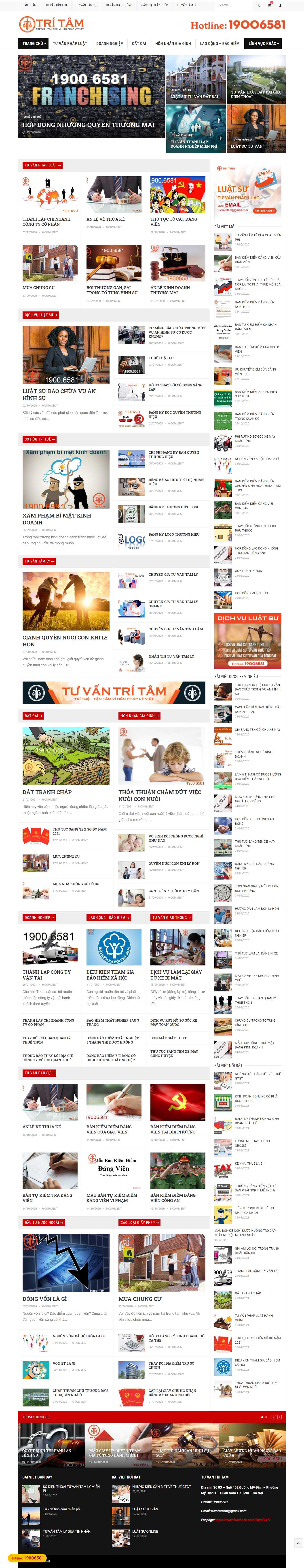 Thiết kế Web luật tòa án tư vấn tuvantritam.vn