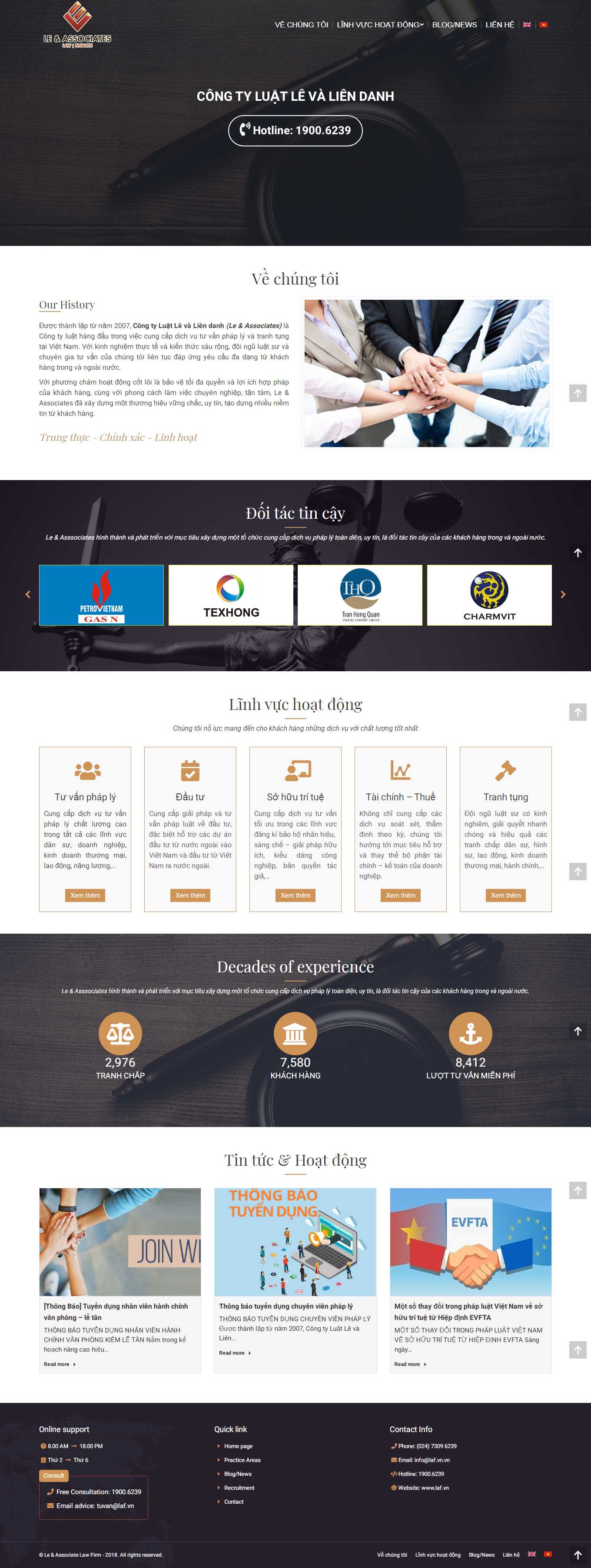 Thiết kế Web luật tòa án tư vấn laf.vn