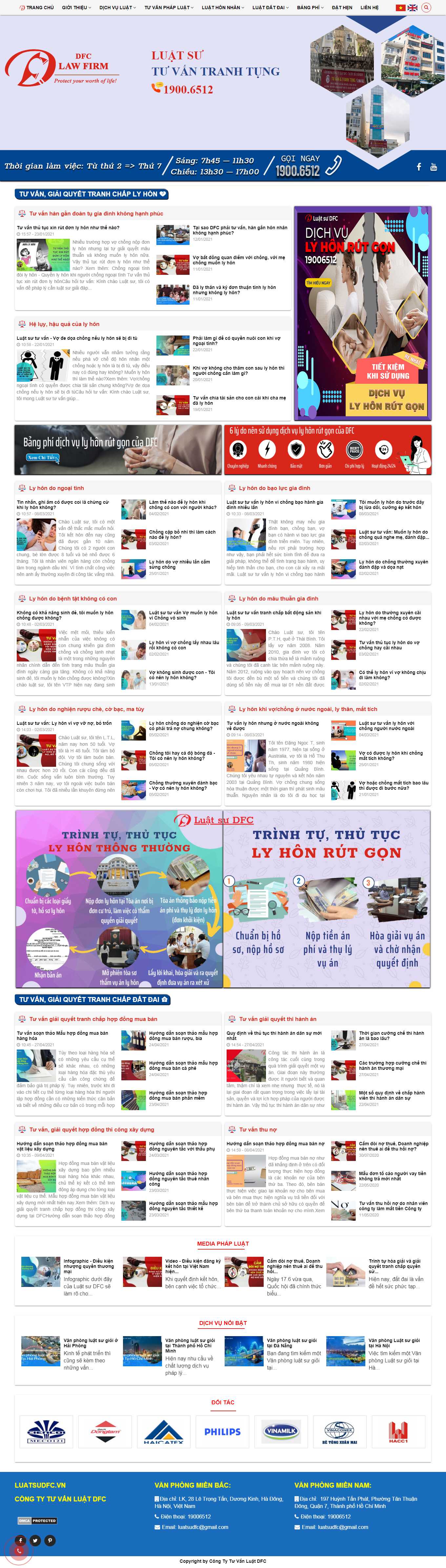 Thiết kế Web luật tòa án tư vấn luatsudfc.vn