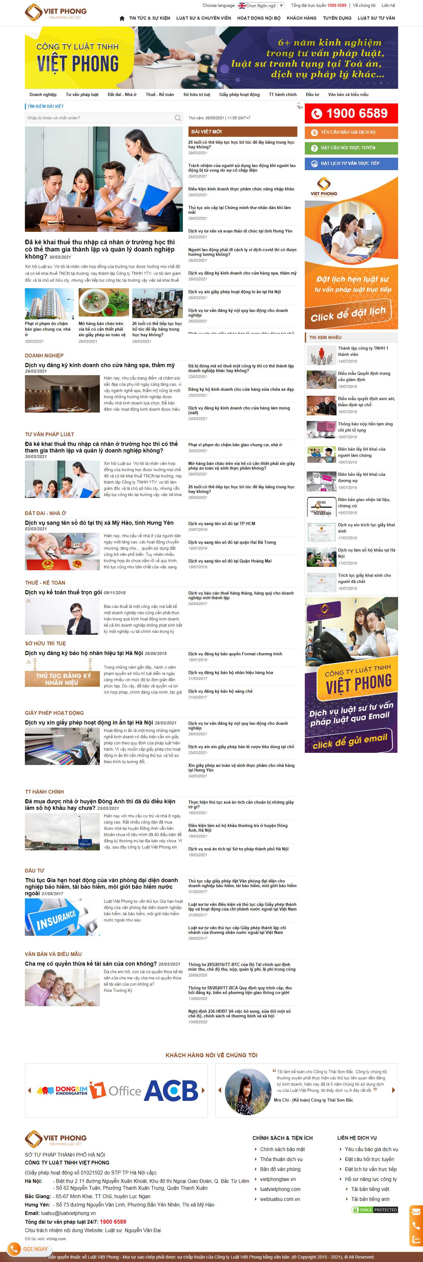 Thiết kế Web luật tòa án tư vấn luatvietphong.vn