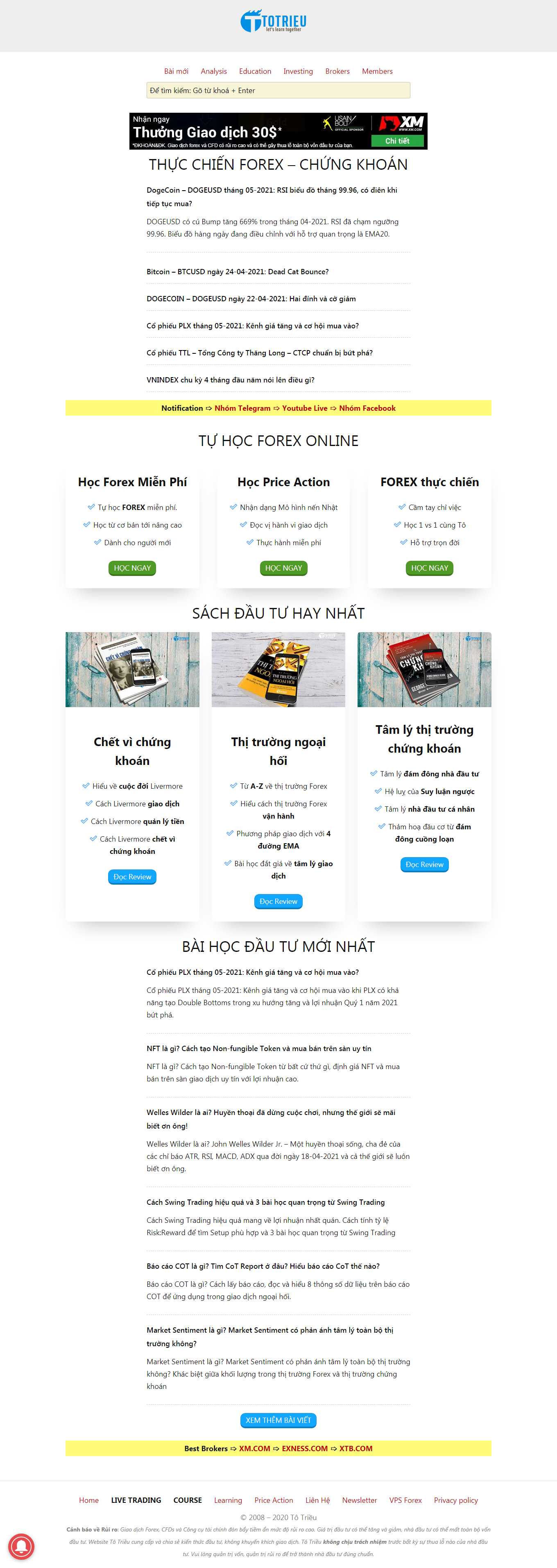 Thiết kế Web chứng khoán tài chính forex tohaitrieu.net