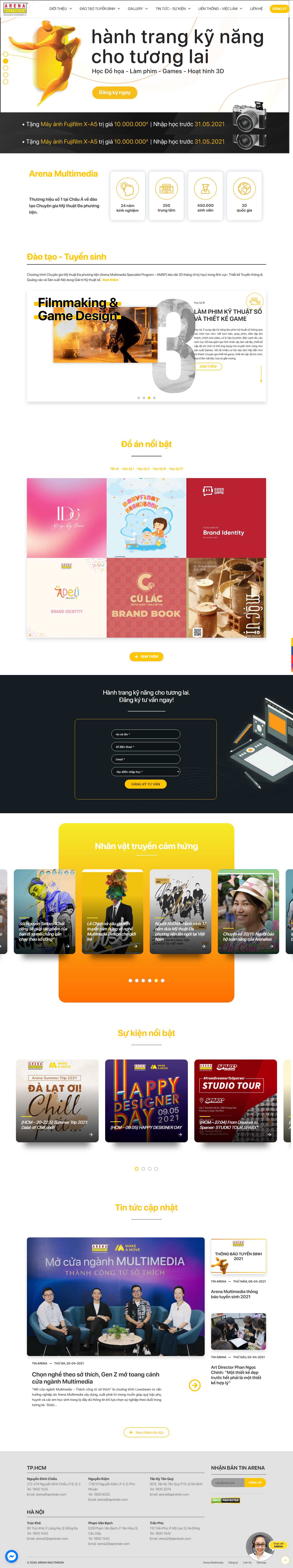Thiết kế Web nghệ thuật mỹ thuật arena-multimedia.vn