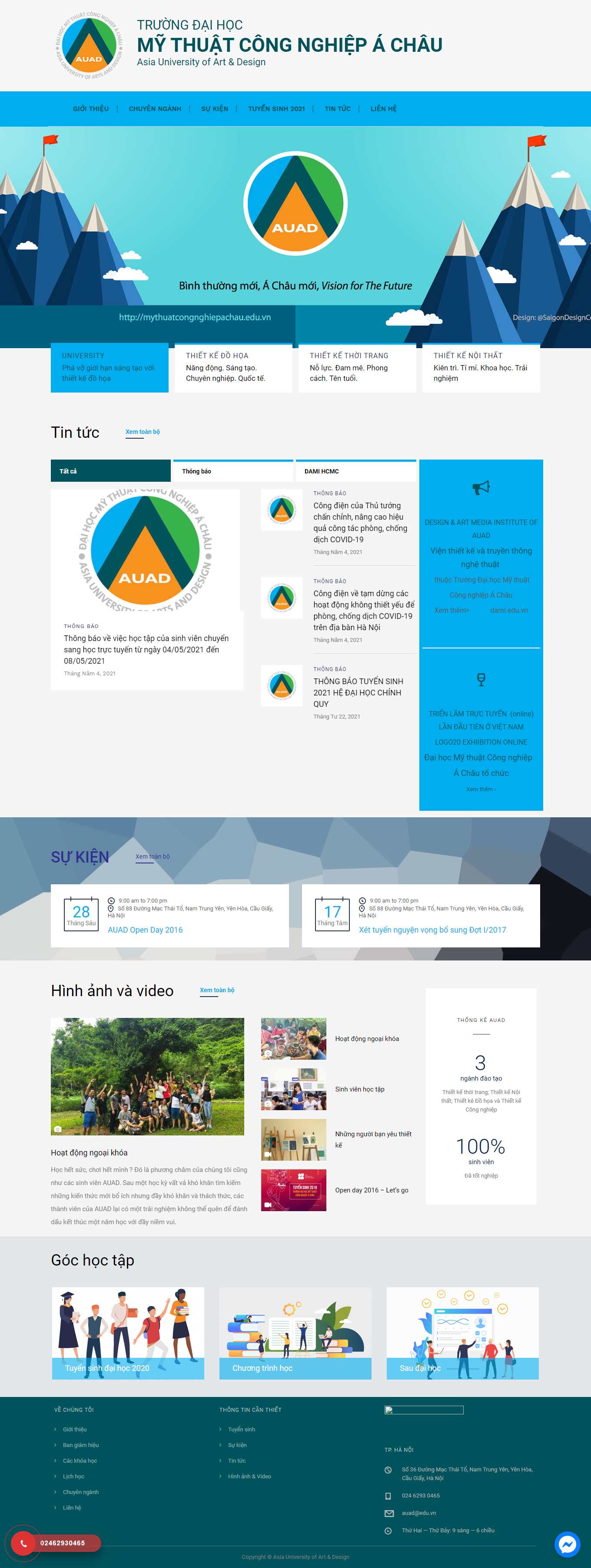 Thiết kế Web nghệ thuật mỹ thuật mythuatcongnghiepachau.edu.vn