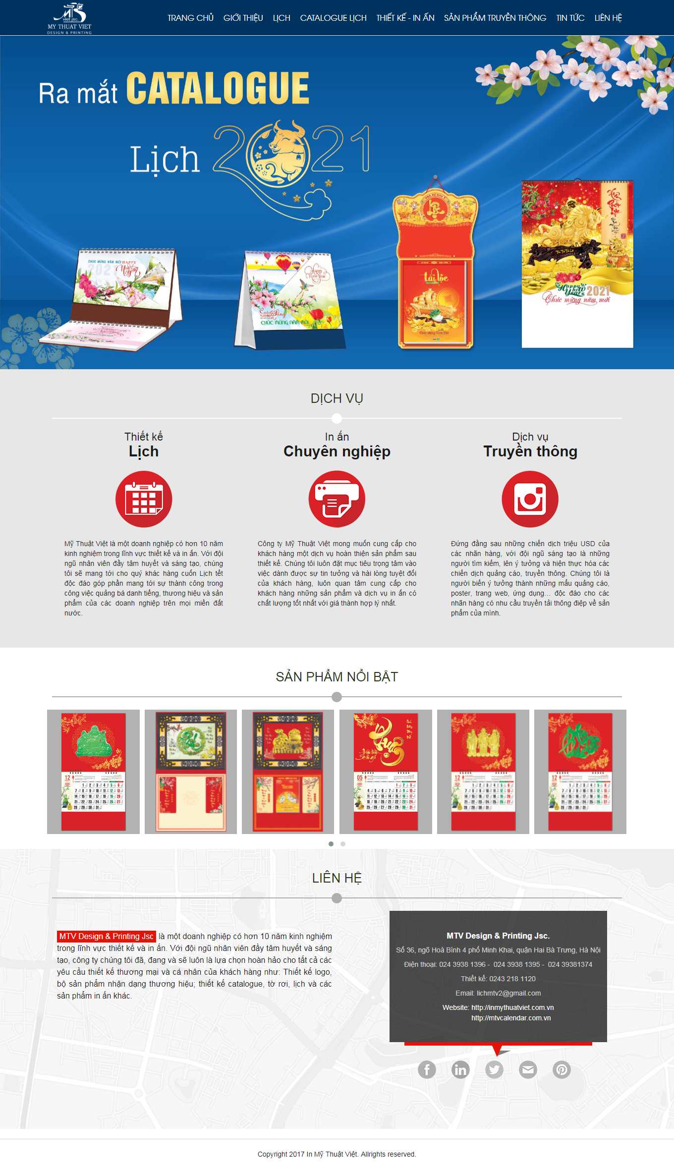 Thiết kế Web nghệ thuật mỹ thuật mtvcalendar.com.vn