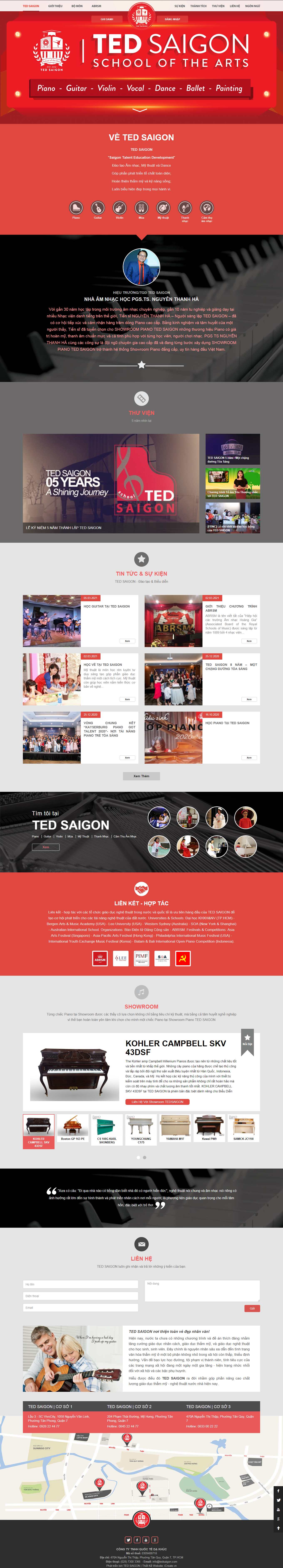 Thiết kế Web nghệ thuật mỹ thuật tedsaigon.com