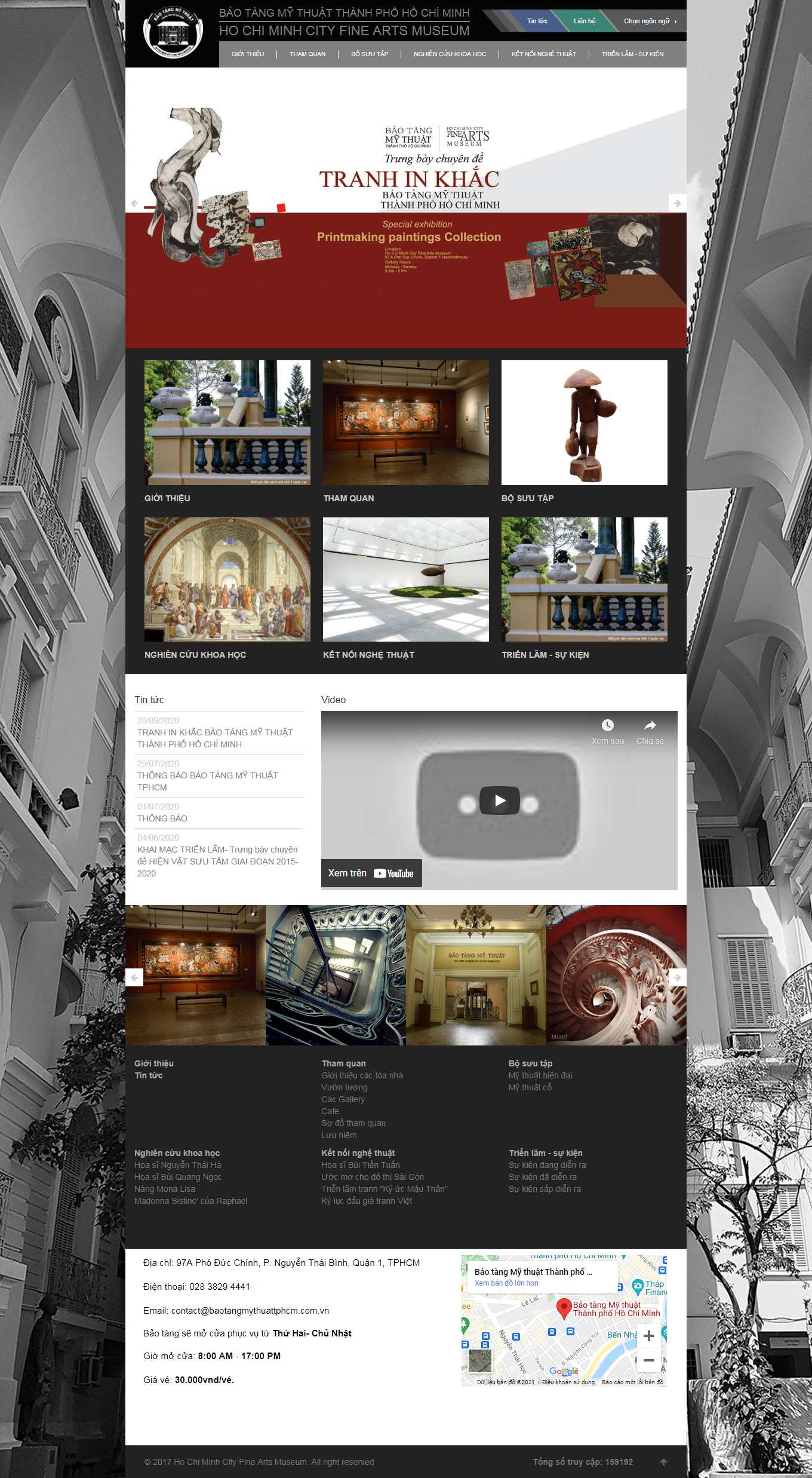 Thiết kế Web nghệ thuật mỹ thuật baotangmythuattphcm.com.vn