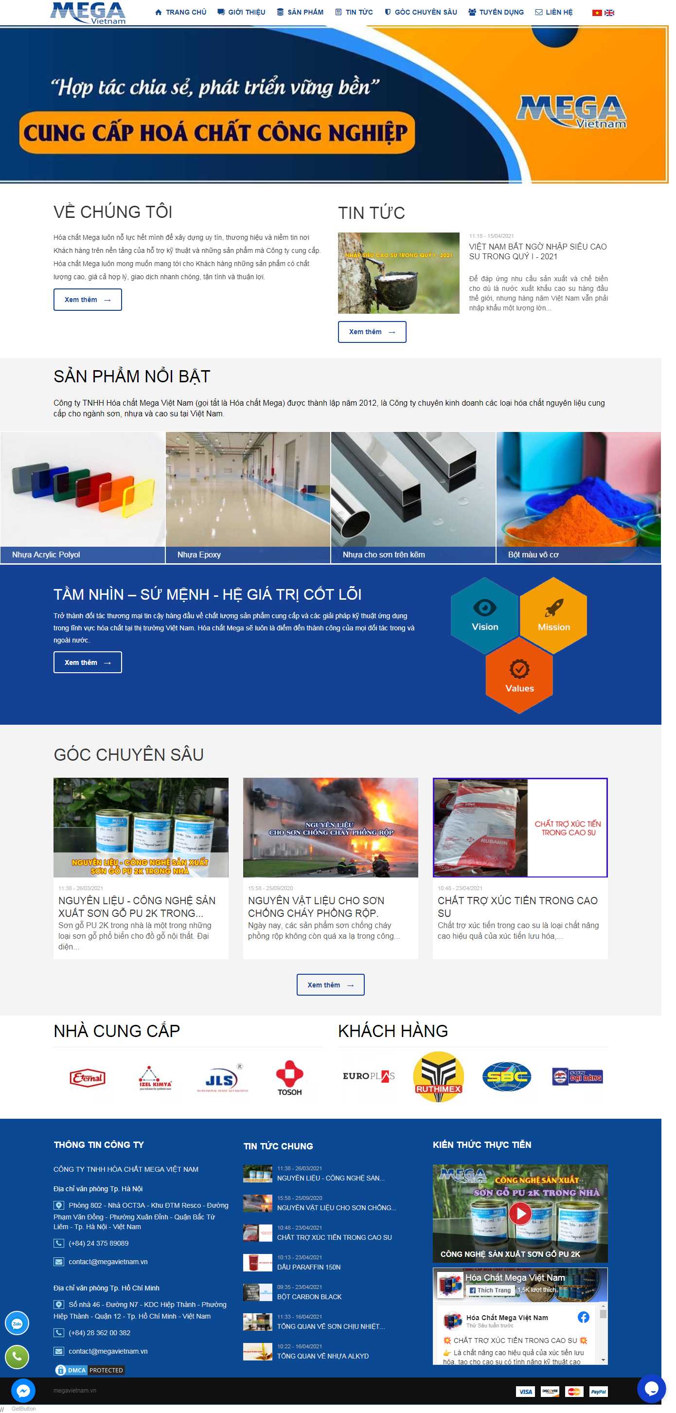 Thiết kế Web nghệ sỹ ca sĩ cá nhân megavietnam.vn