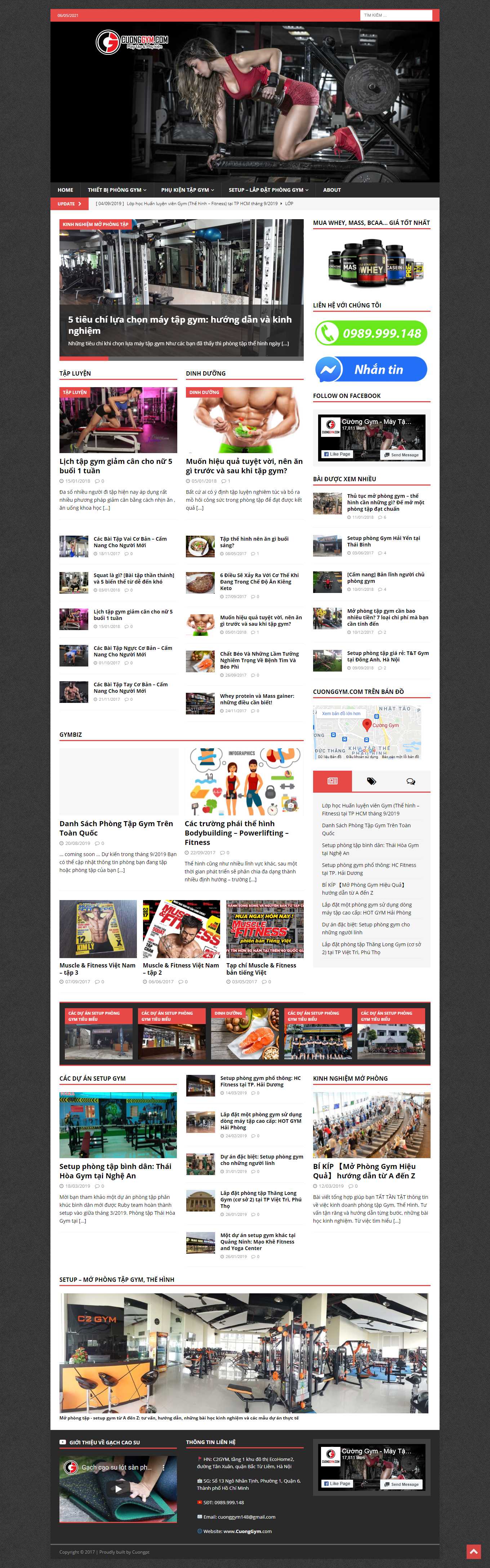 Thiết kế Web làm Đẹp spa thẩm mỹ viện fitness cuonggym.com