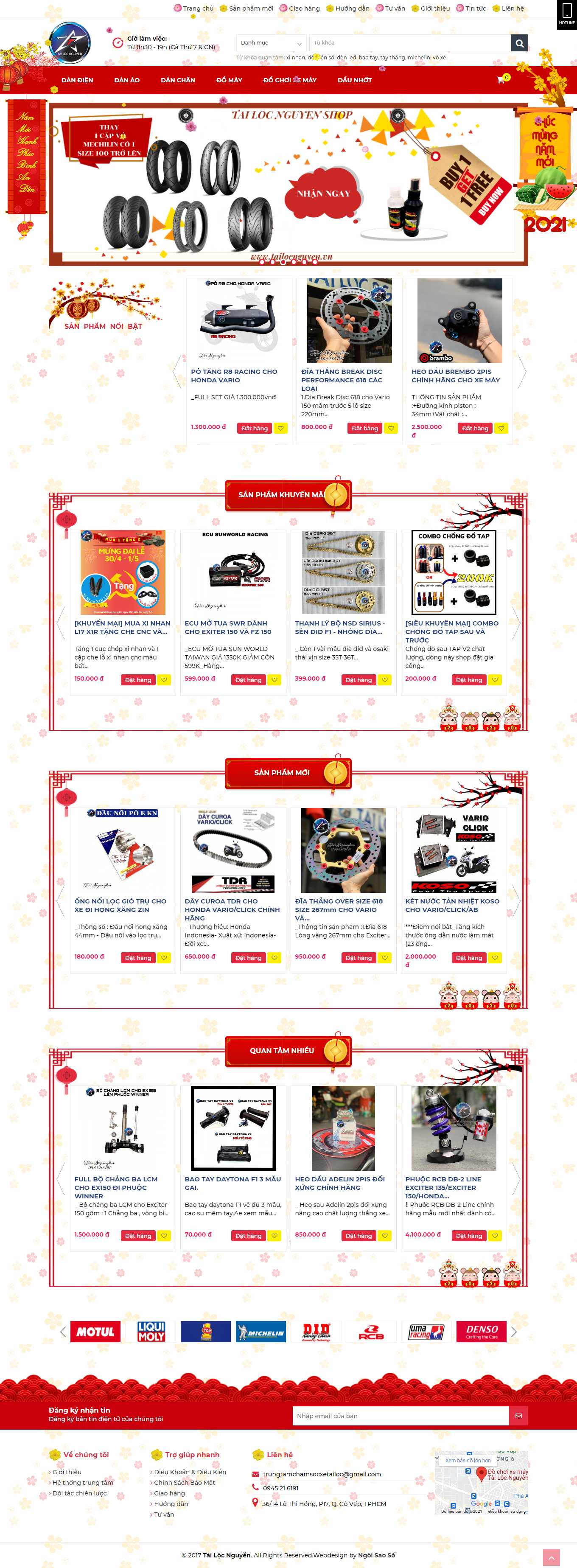 Thiết kế Web Ô tô xe máy tailocnguyen.vn