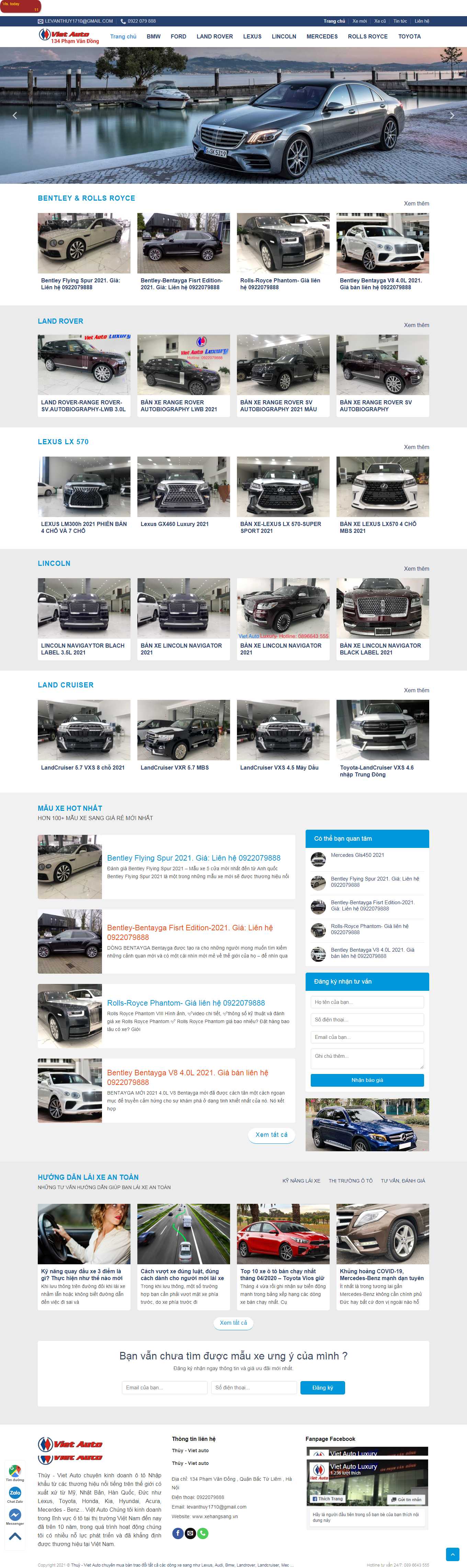 Thiết kế Web Ô tô xe máy xehangsang.vn