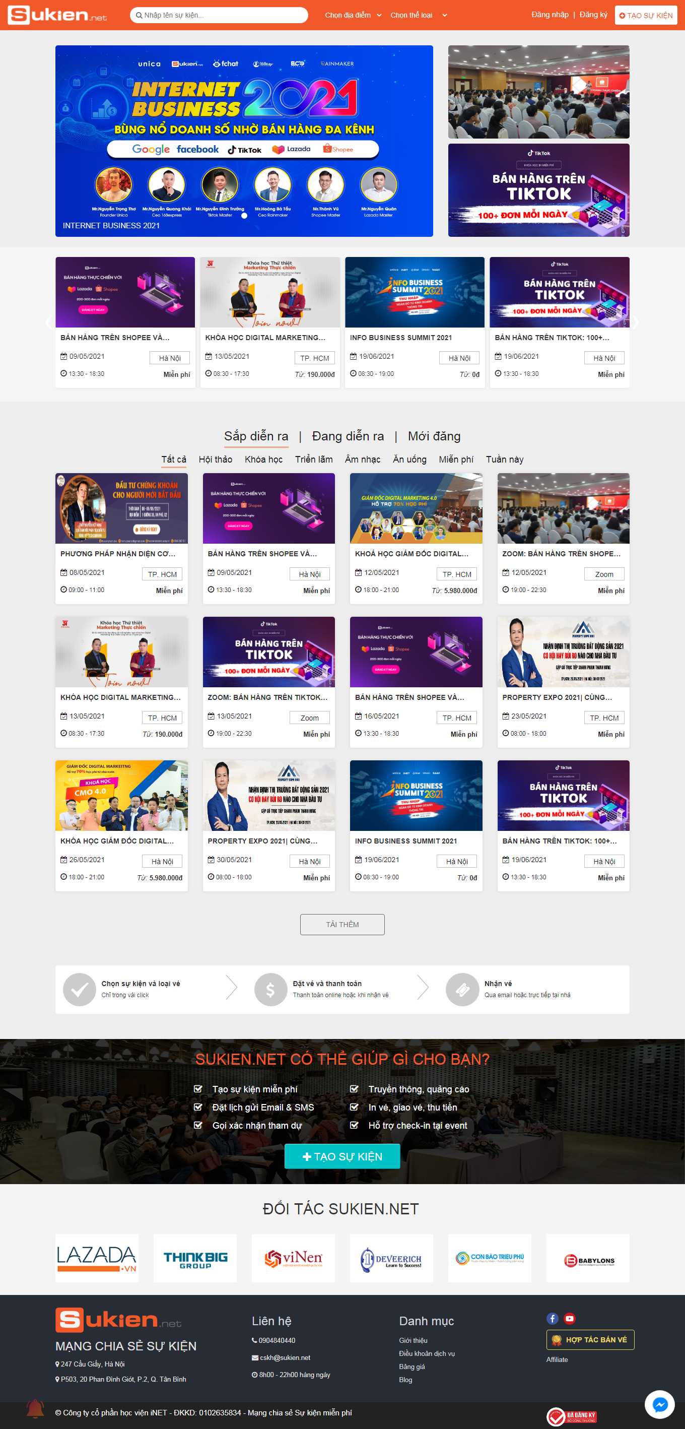 Thiết kế Web vui chơi giải trí sukien.net