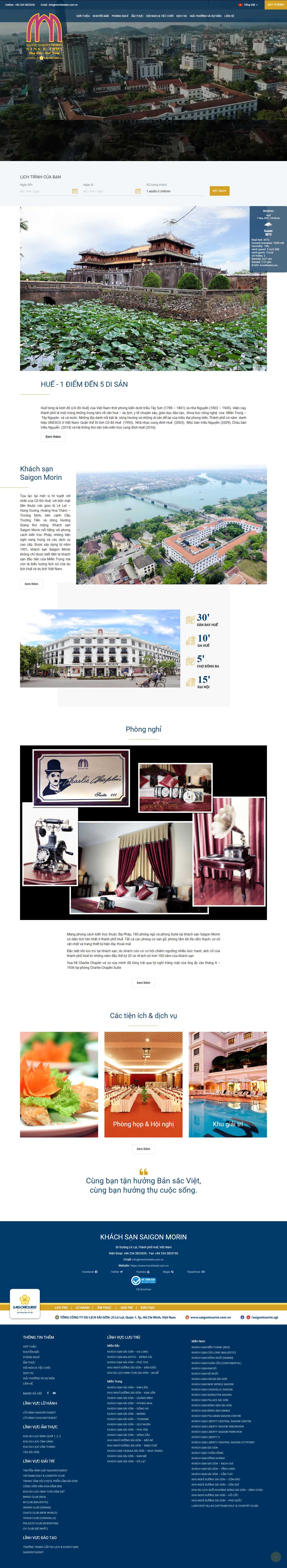 Thiết kế Web vui chơi giải trí morinhotel.com.vn