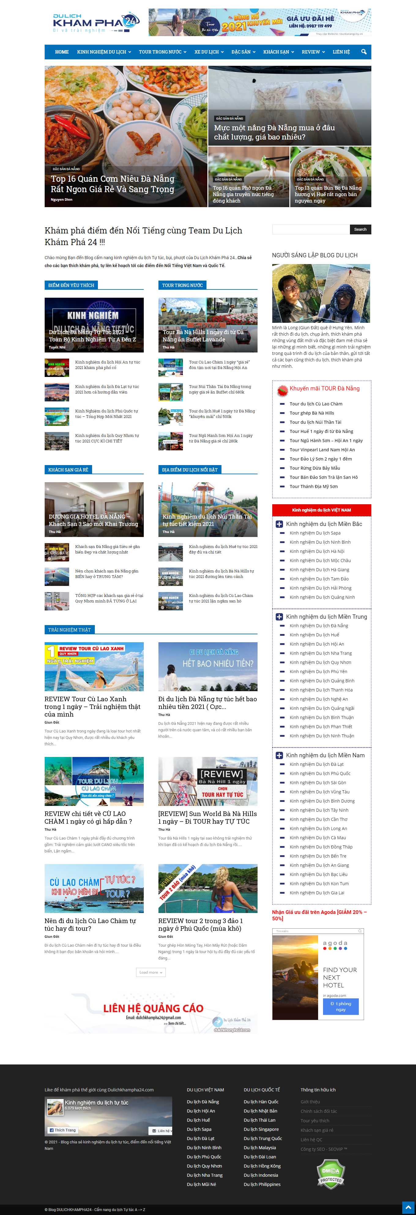 Thiết kế Web vui chơi giải trí dulichkhampha24.com