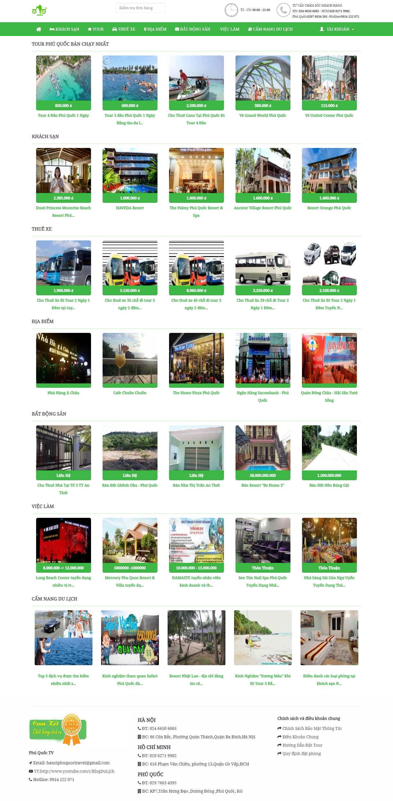 Thiết kế Web vui chơi giải trí phuquoctv.vn