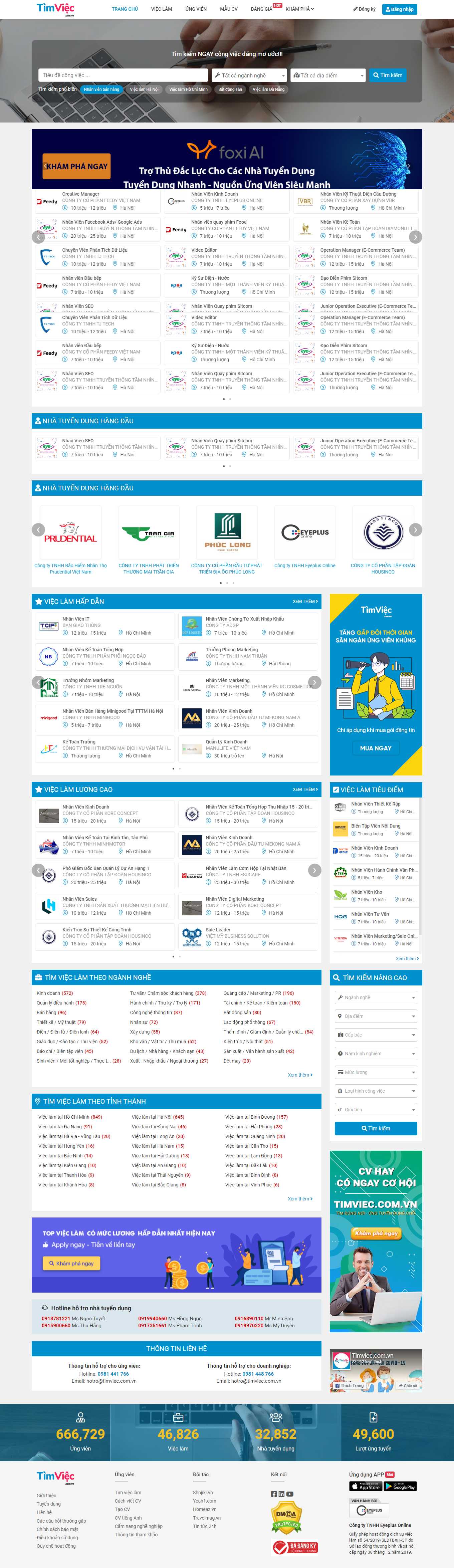 Thiết kế Web tuyển dụng  việc làm timviec.com.vn