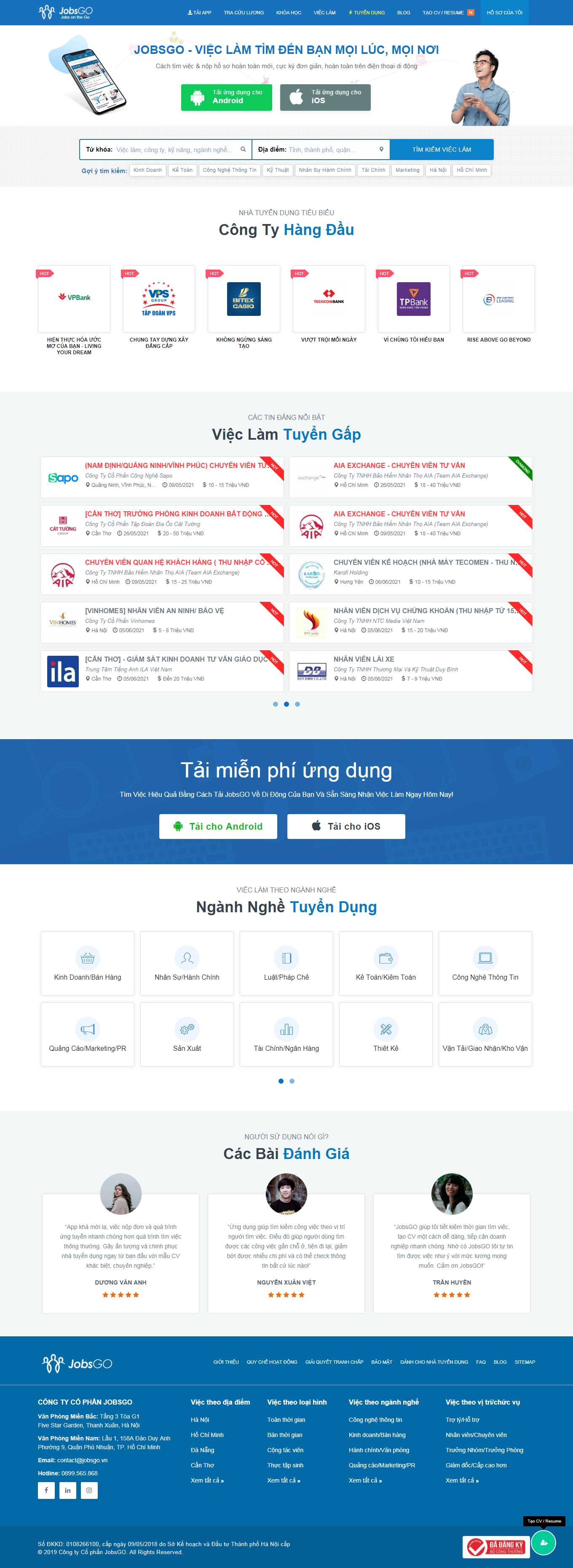 Thiết kế Web bất động sản  nhà đất jobsgo.vn