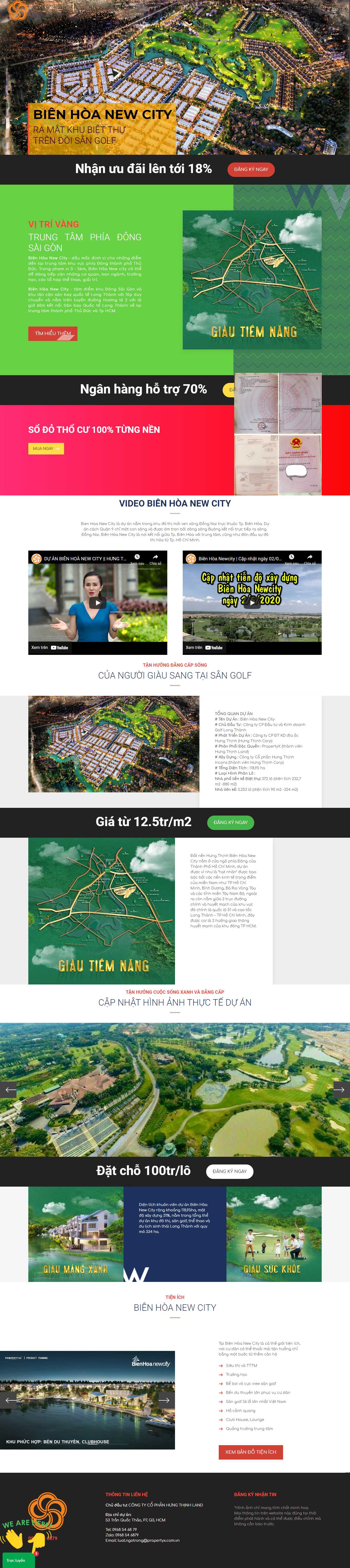Thiết kế Web bất động sản  nhà đất bienhoanewcity-vn.com
