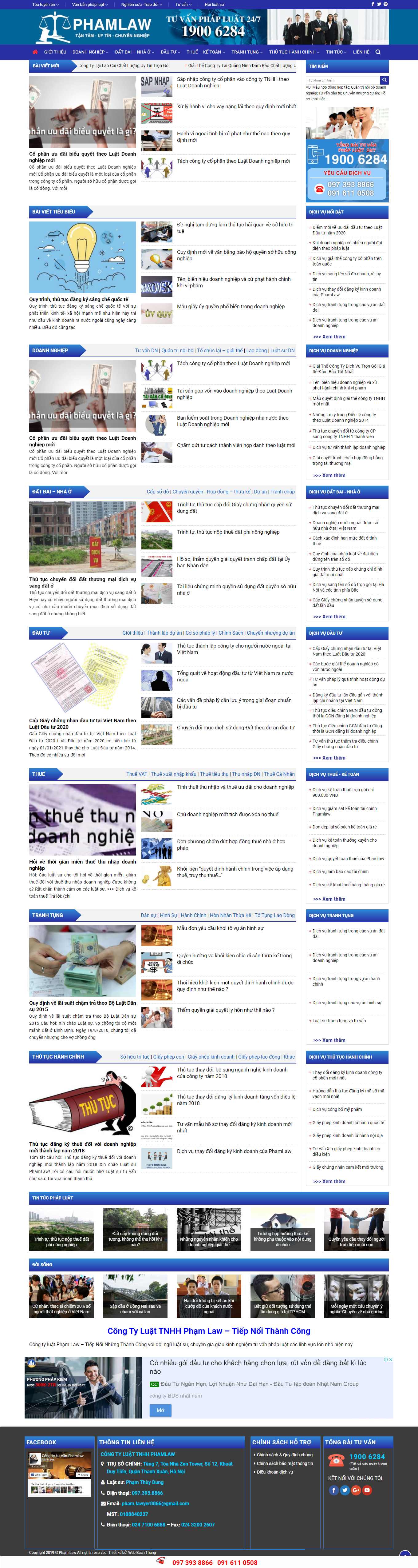 Thiết kế Web văn phòng luật sư phamlaw.com