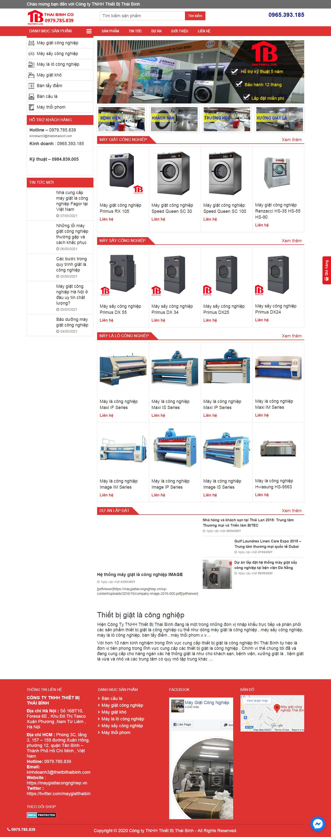 Thiết kế Web giặt là công nghiệp maygiatlacongnghiep.vn