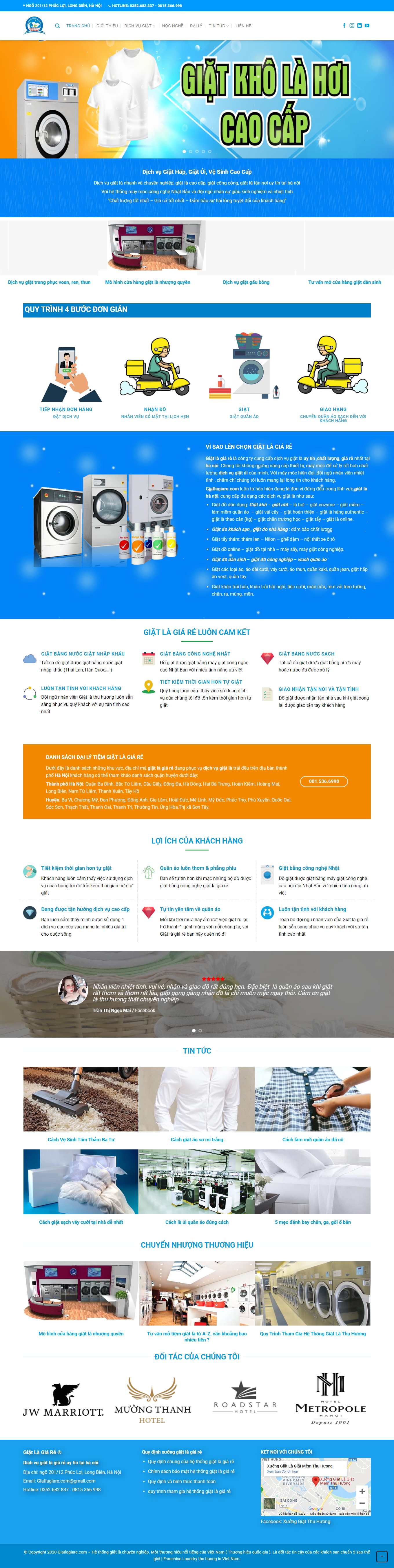 Thiết kế Web giặt là công nghiệp giatlagiare.com