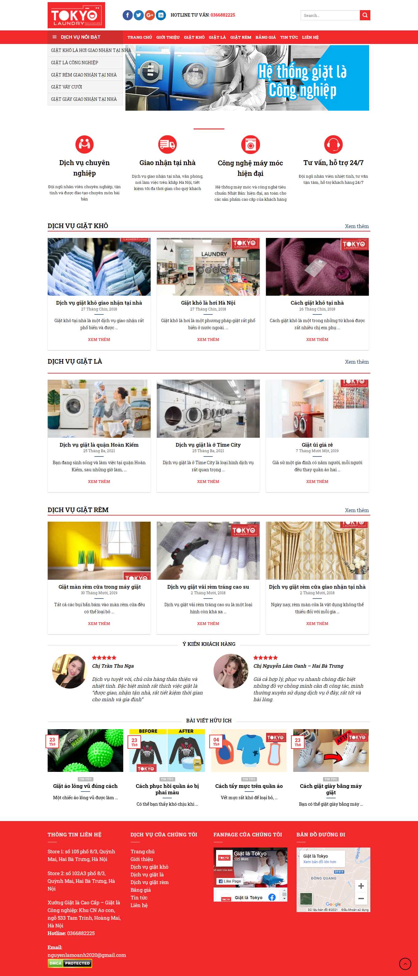 Thiết kế Web giặt là công nghiệp giatlatokyo.com