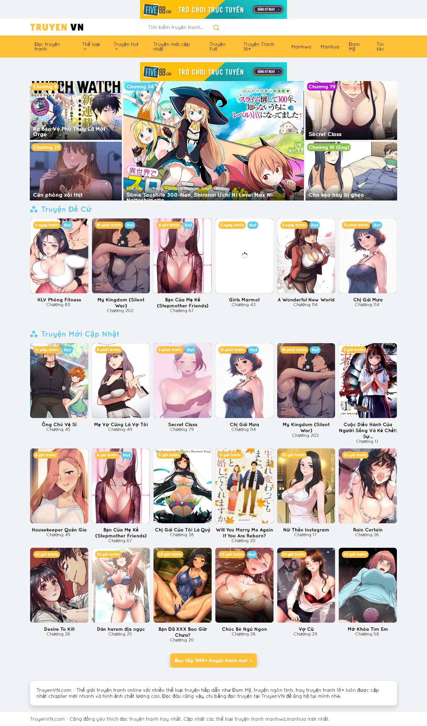 Thiết kế Web truyện tranh truyenvn.com