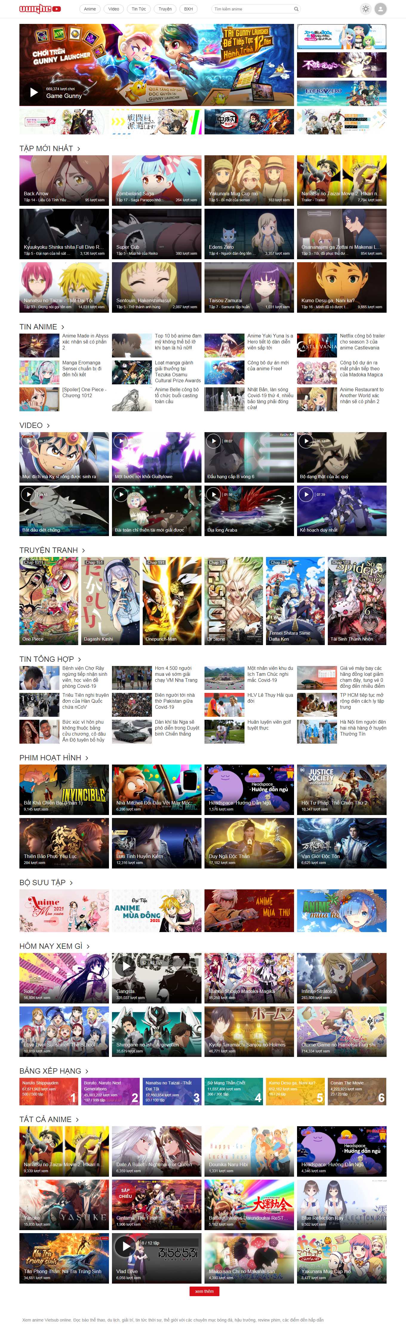 Thiết kế Web truyện tranh vuighe.net