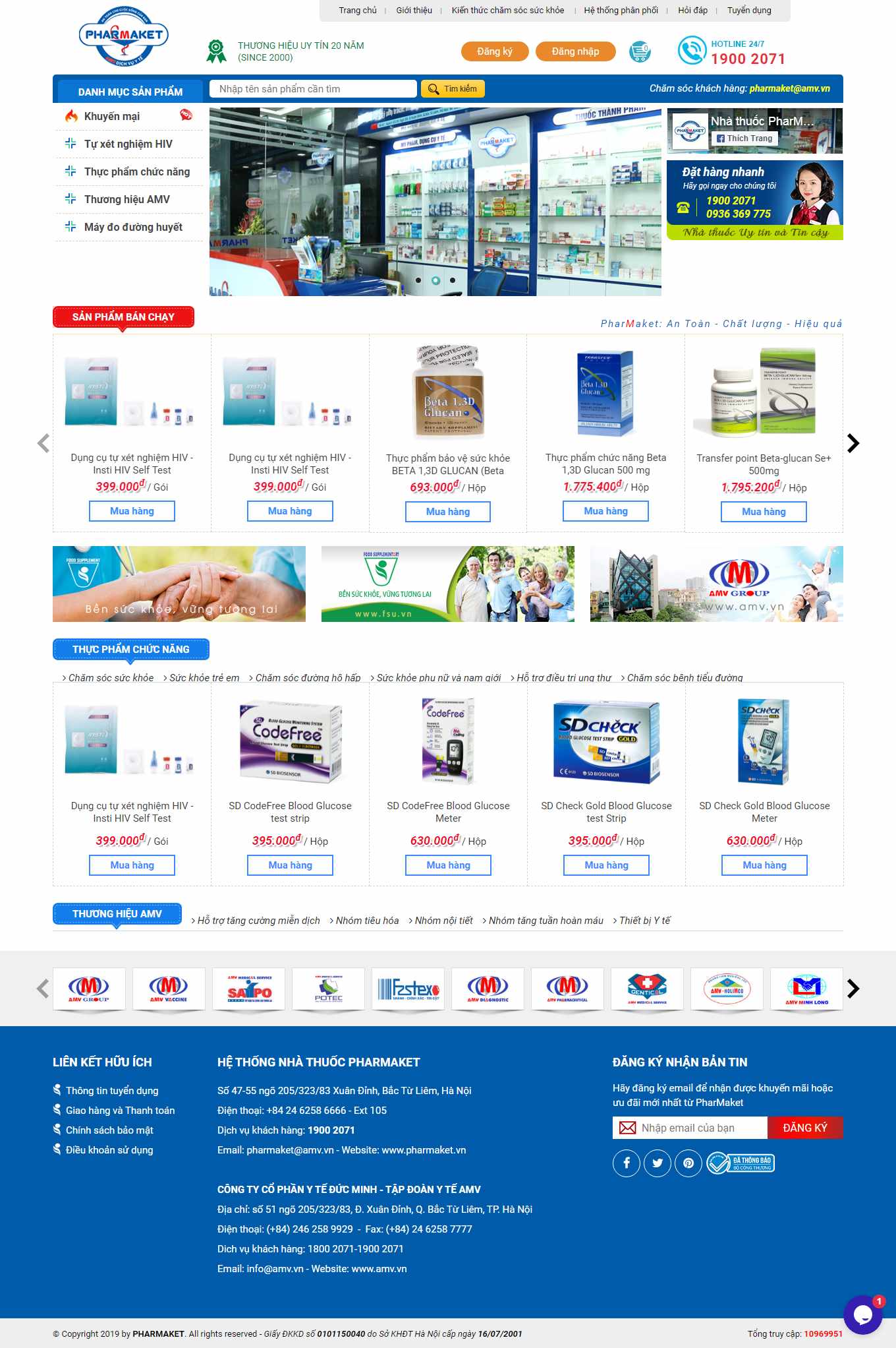 Thiết kế Web nhà thuốc pharmaket.vn